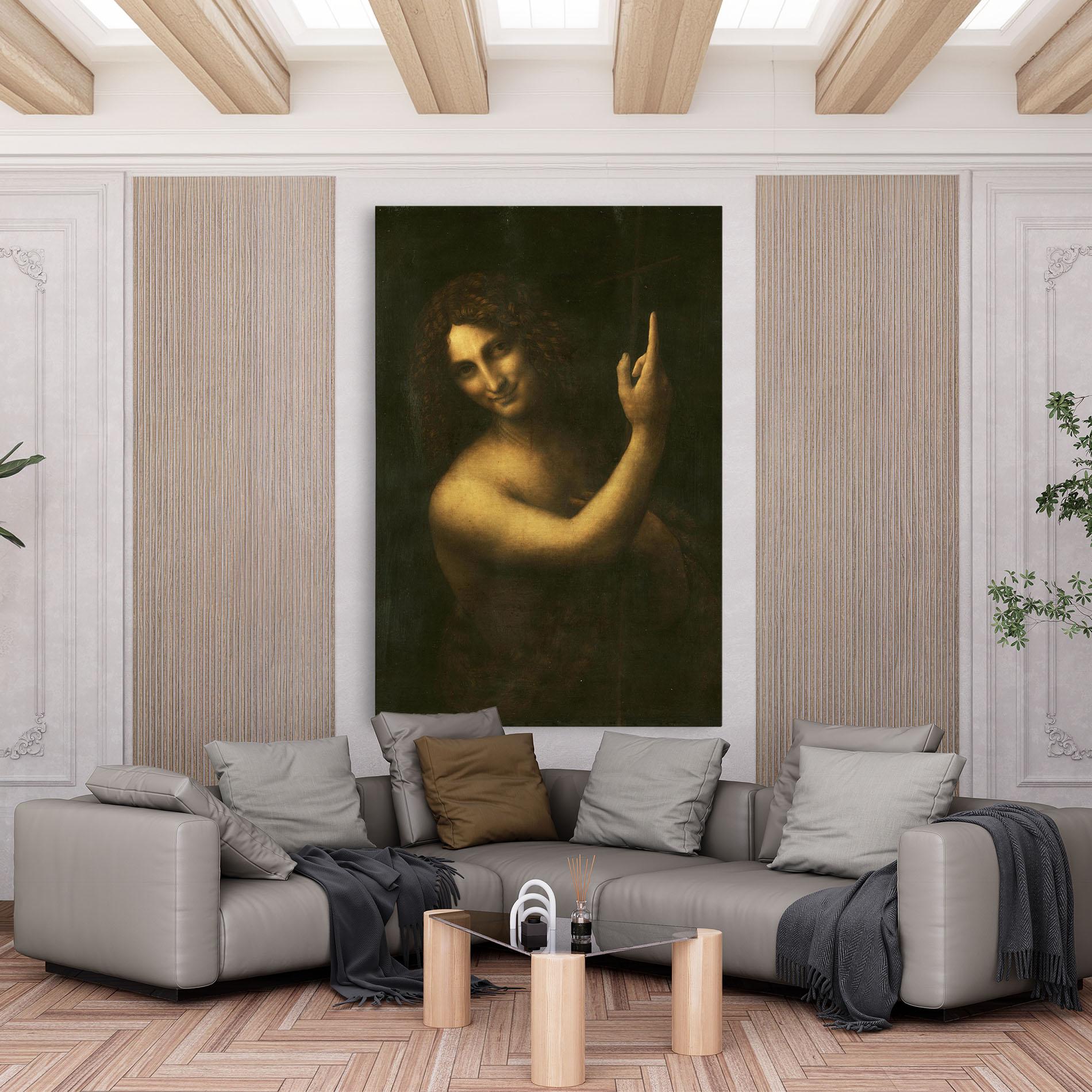 Tablou Canvas Seonardo Da Vinci Saint John The Baptist mockup 6