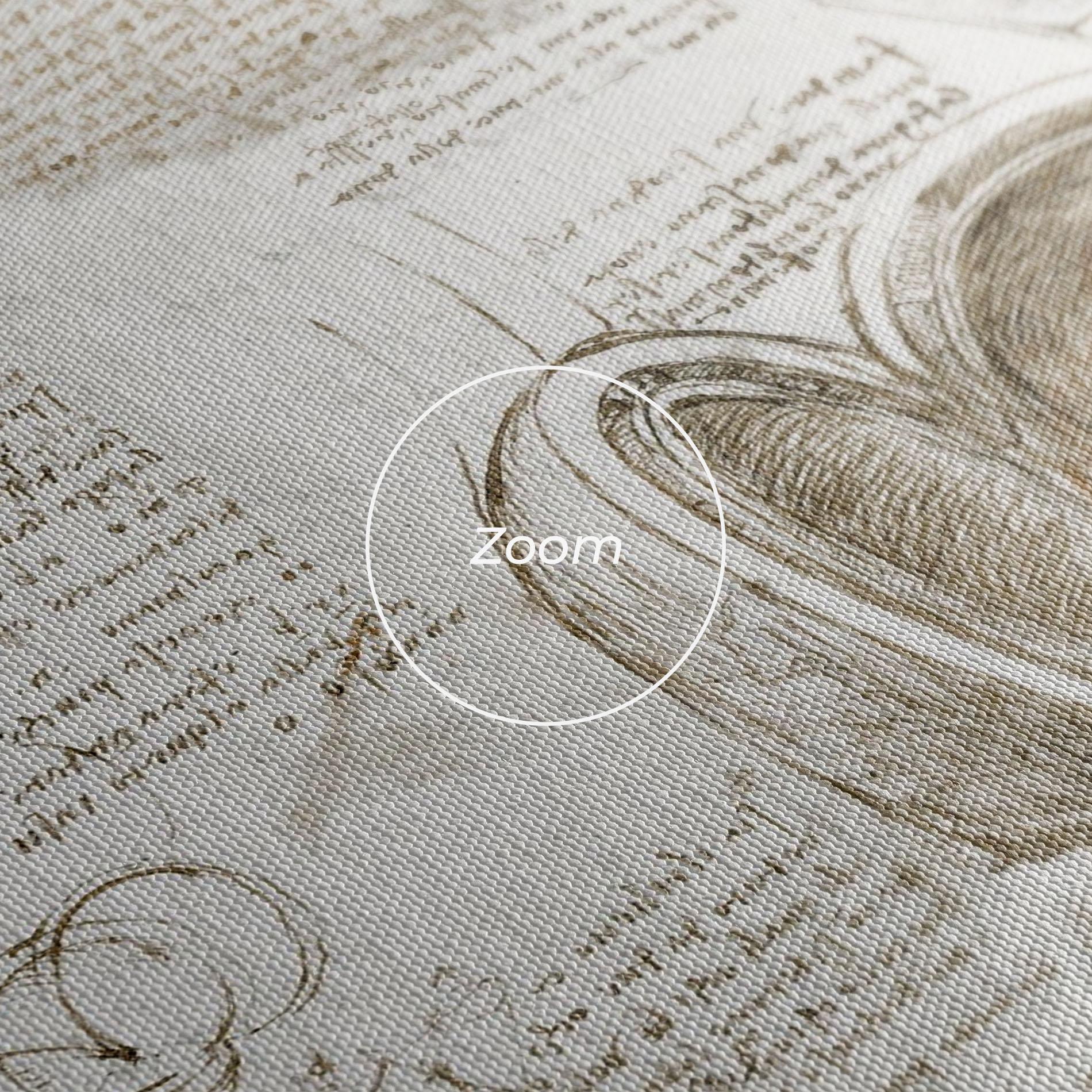 Tablou Canvas Leonardo Studies Of The Foetus mockup 3