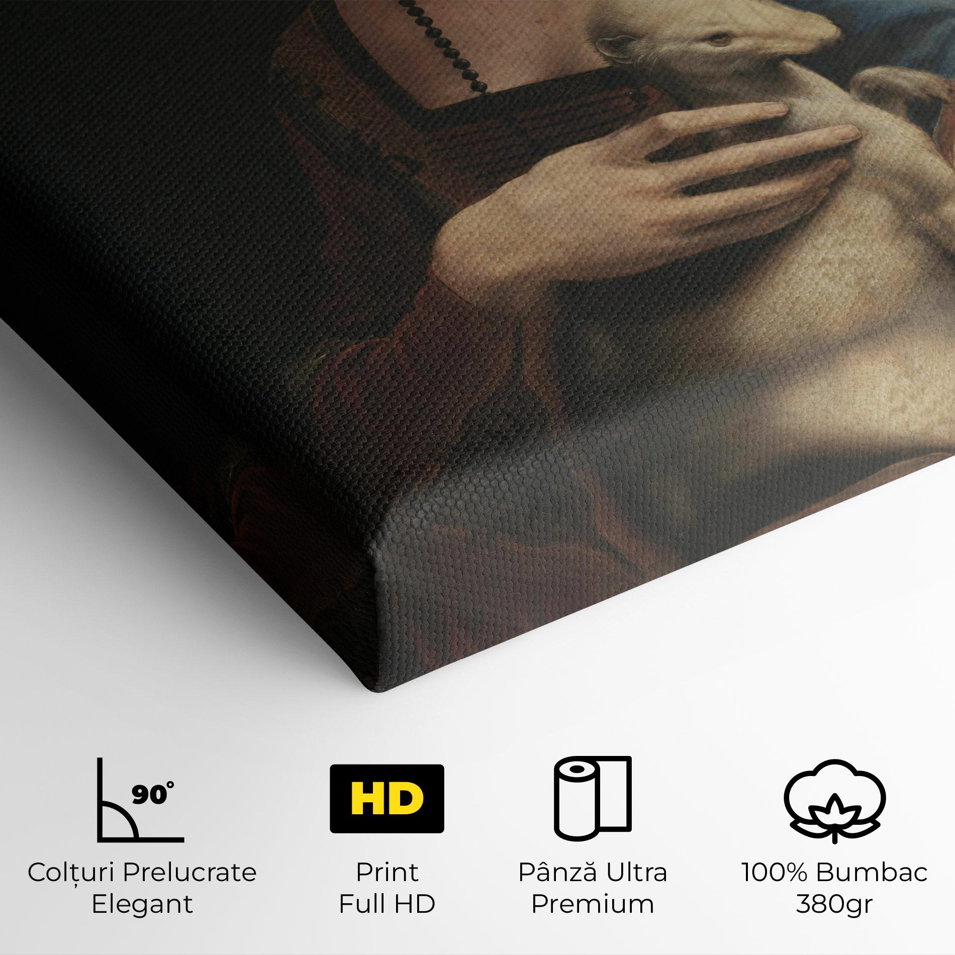 Tablou Canvas Lady With An Ermine Leonardo Da Vinci mockup 4