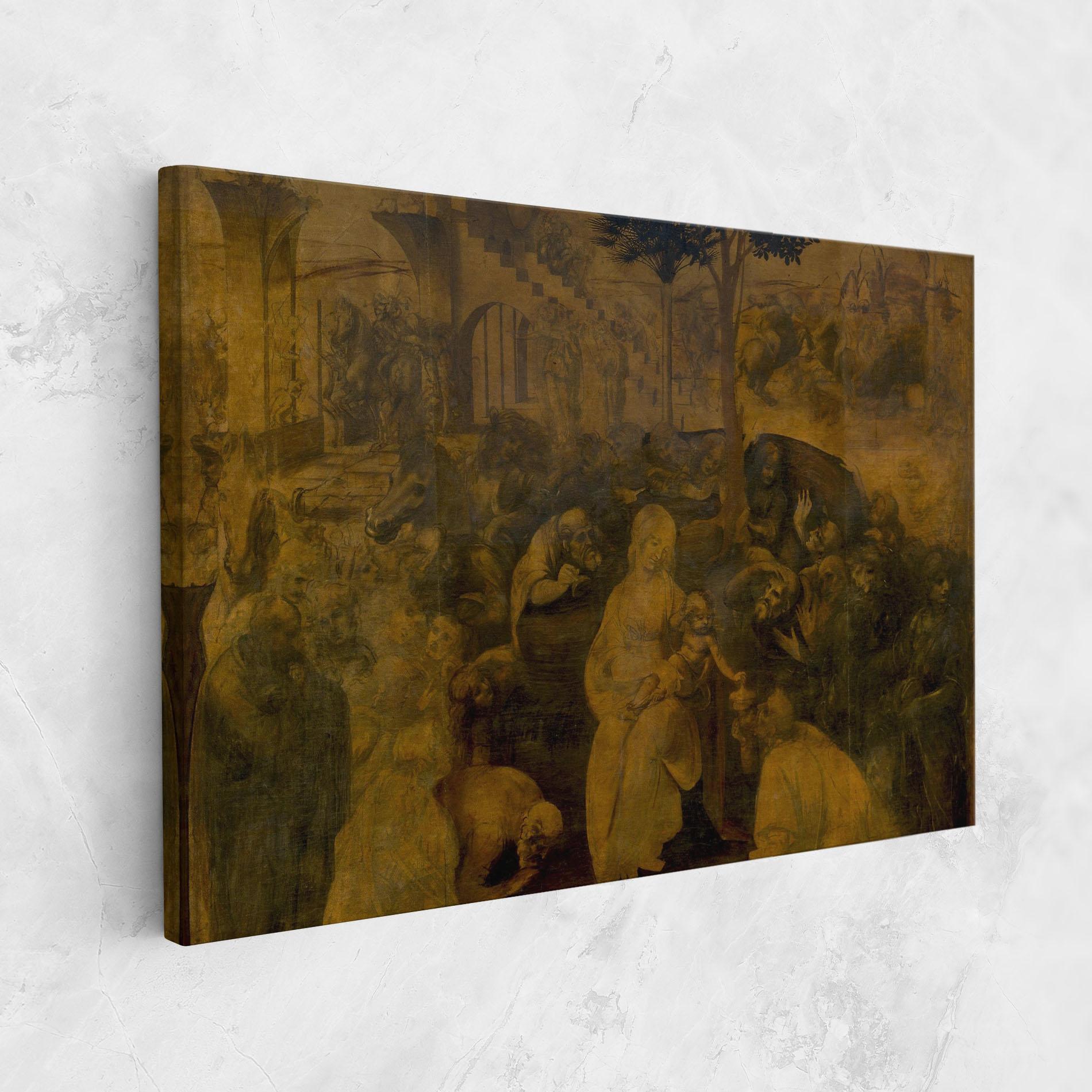 Tablou Canvas Leonardo Da Vinci Adorazione Dei Magi mockup 1