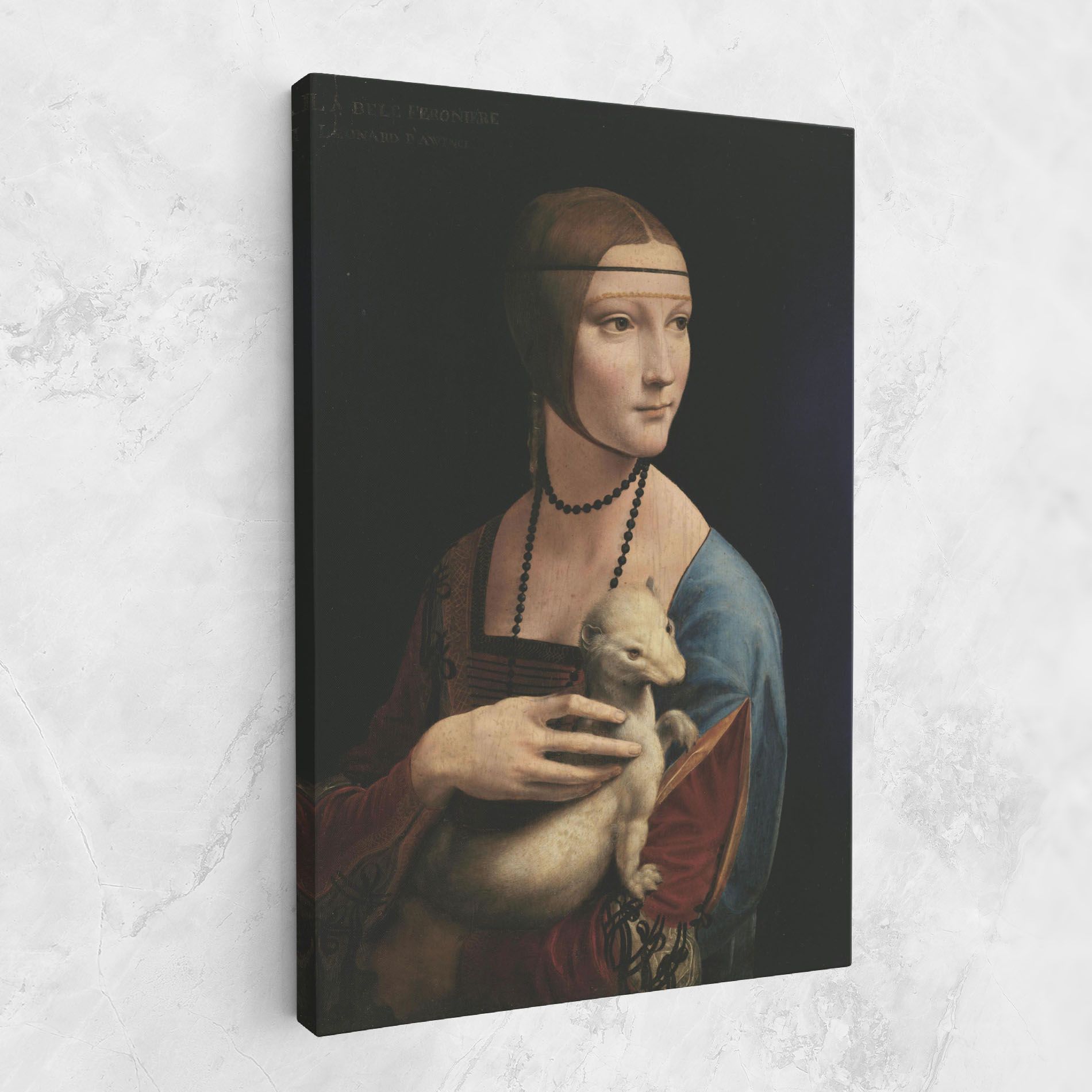 Lady With An Ermine Leonardo Da Vinci mockup 1