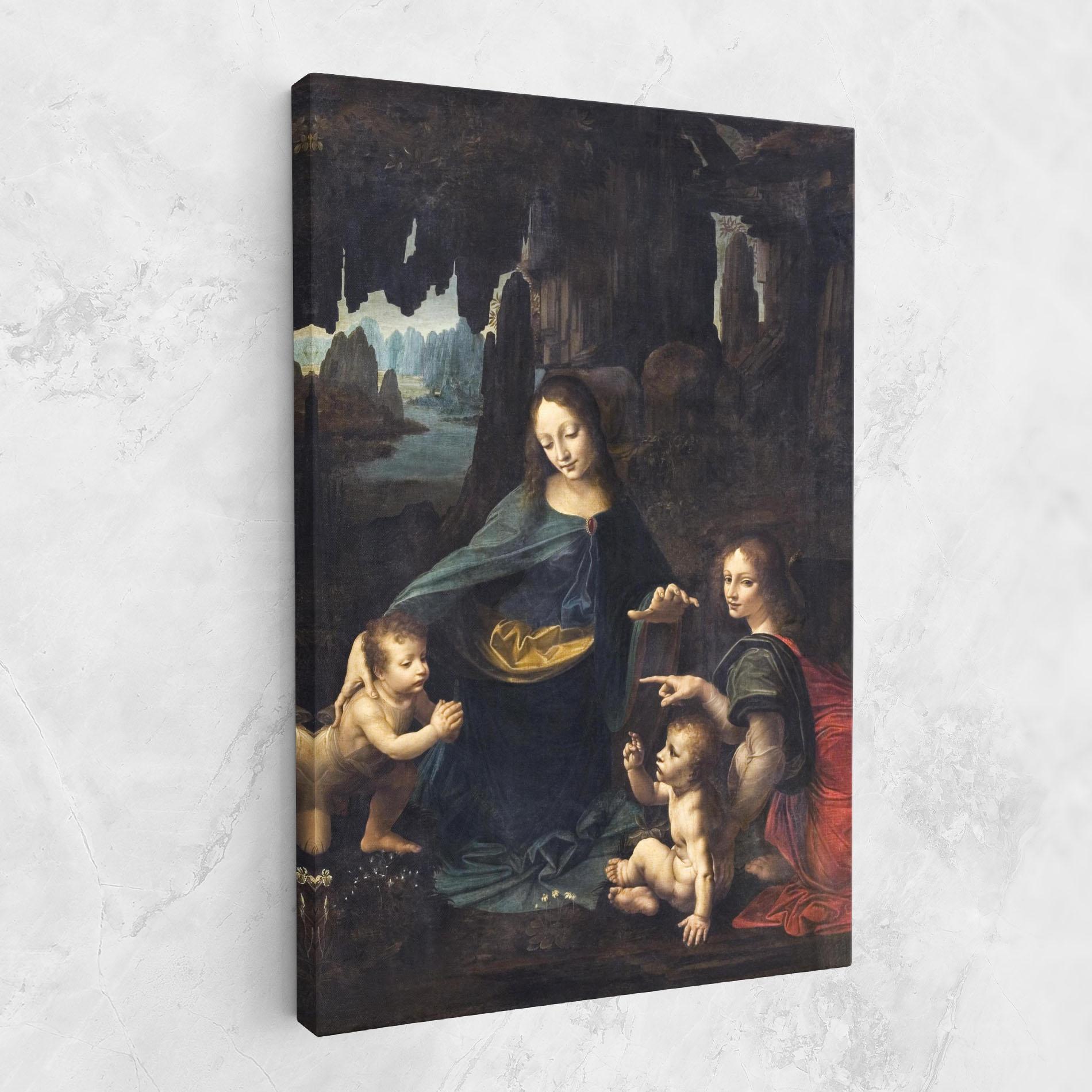 Tablou Canvas The Virgin Of The Rocks Leonardo Da Vinci mockup 1