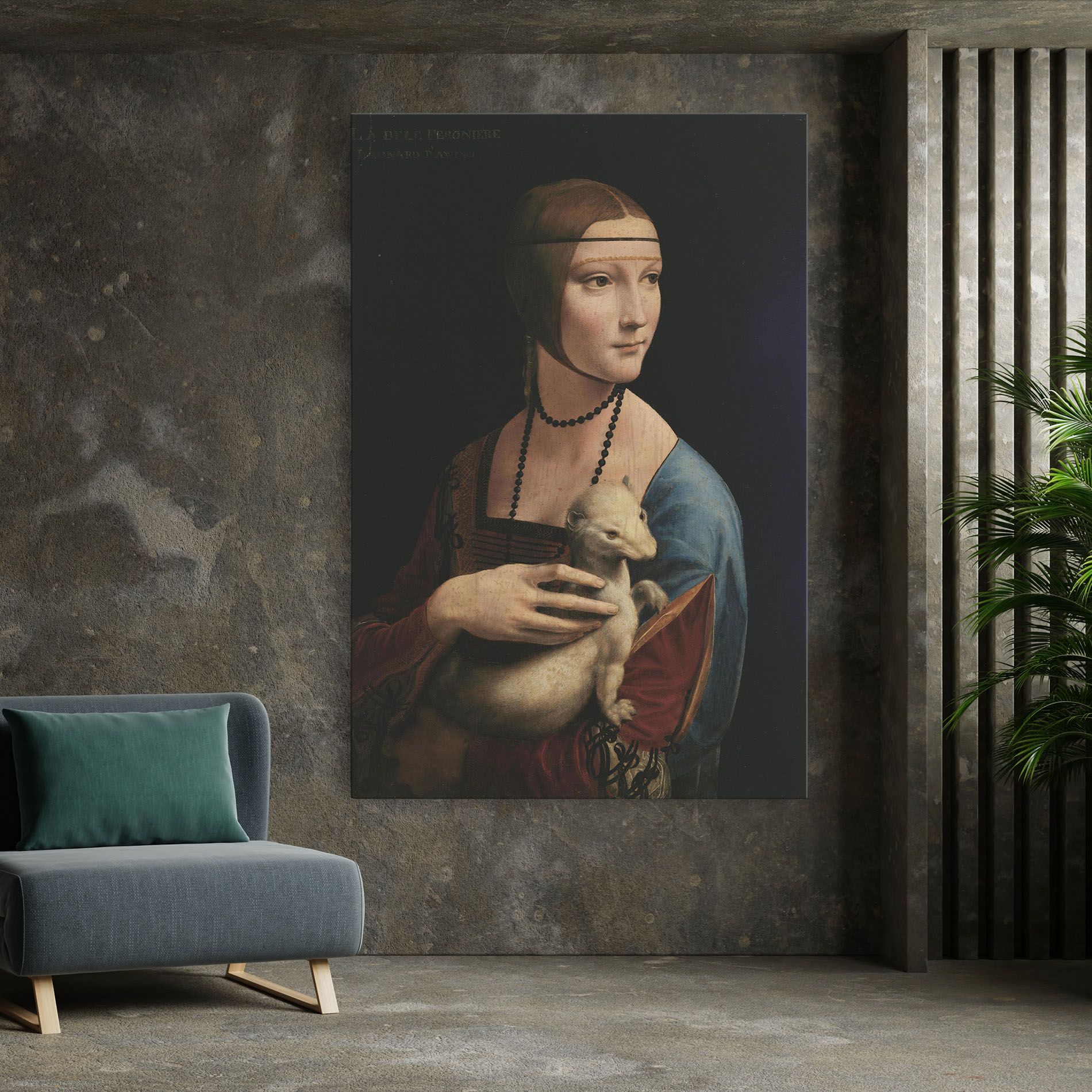 Lady With An Ermine Leonardo Da Vinci mockup 7