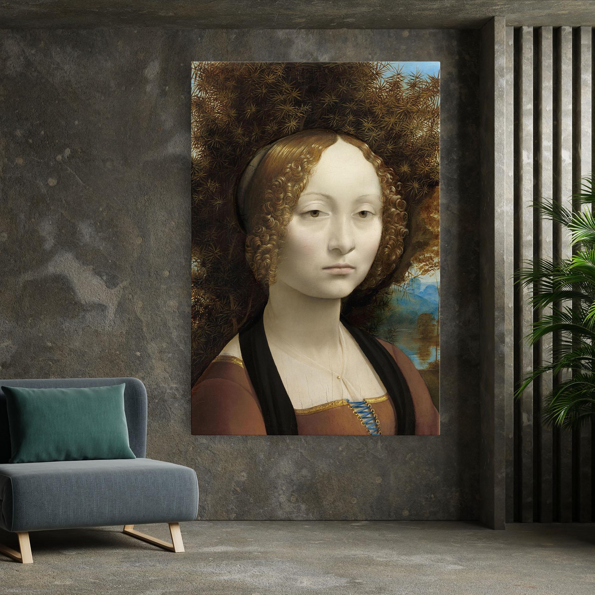 Tablou Canvas Leonardo Da Vinci Ginevra De Benci mockup 7