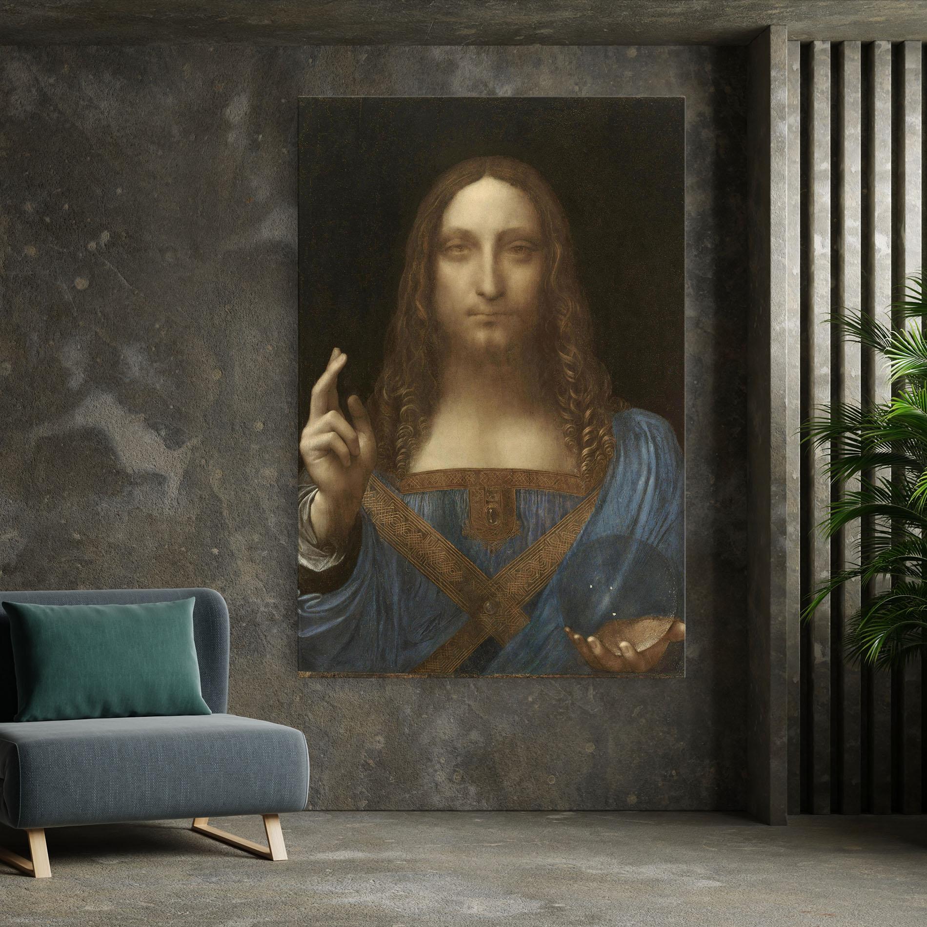 Tablou Canvas Leonardo Da Vinci Salvator Mundi mockup 7