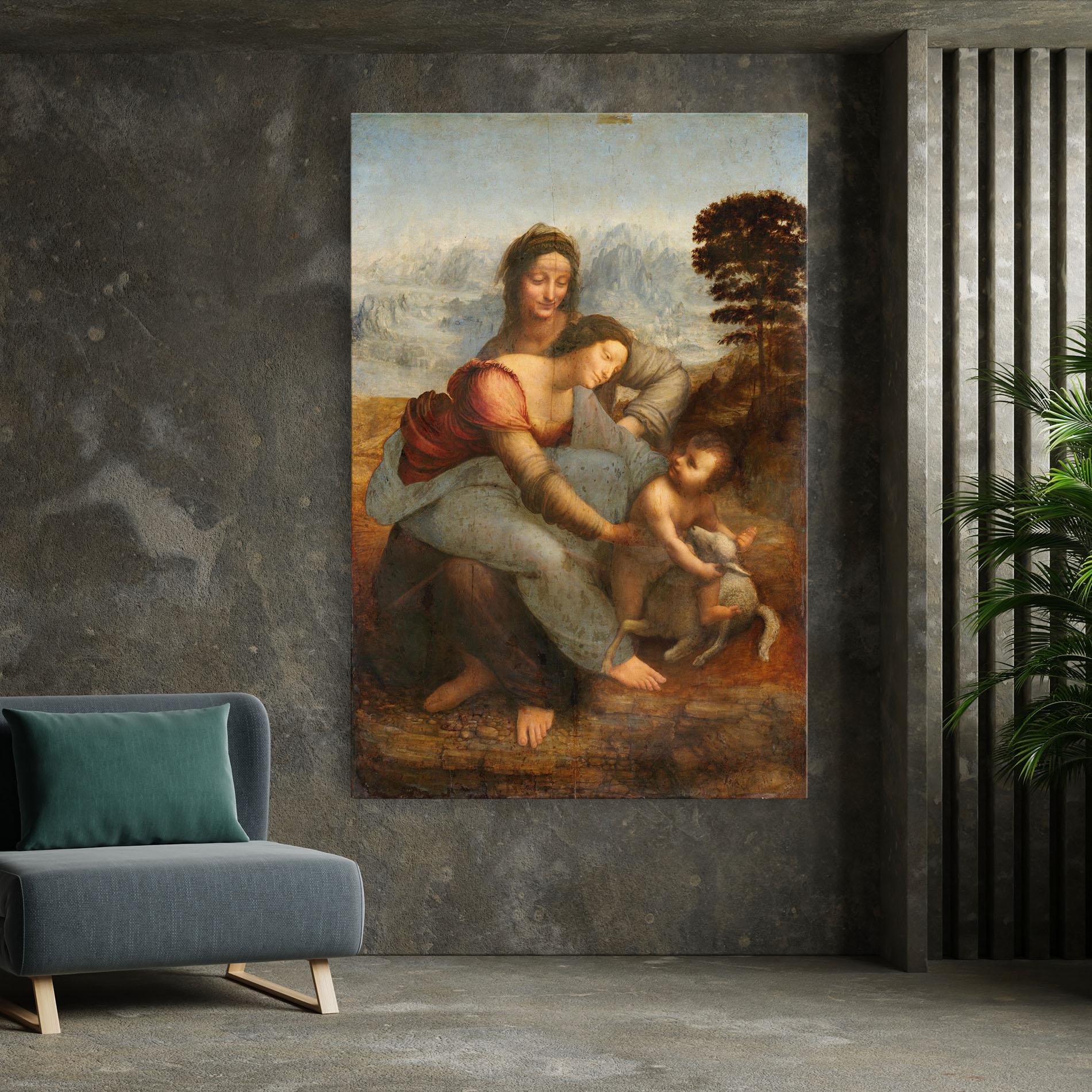 Tablou Canvas Leonardo Da Vinci Virgin And Child With St Anne mockup 7