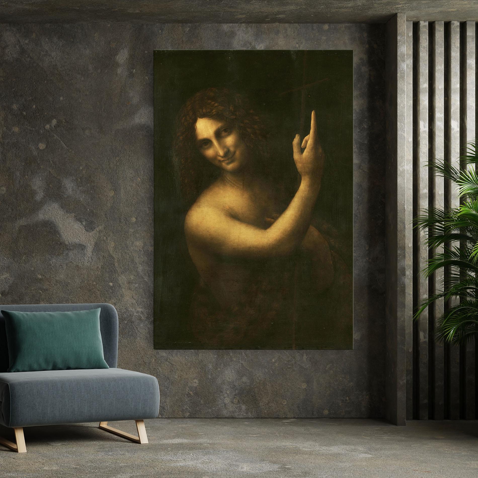 Tablou Canvas Seonardo Da Vinci Saint John The Baptist mockup 7