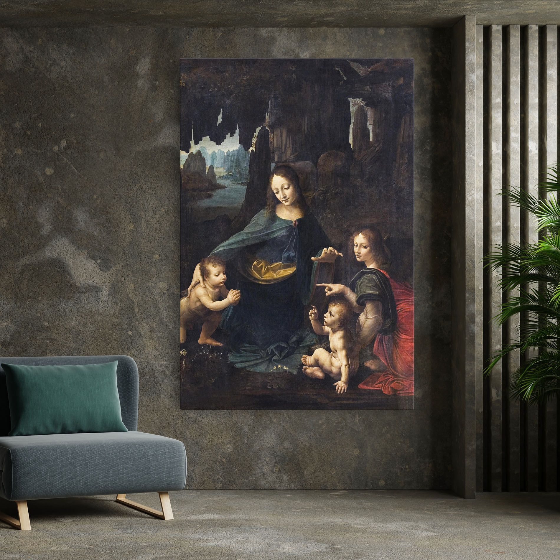 The Virgin Of The Rocks Leonardo Da Vinci mockup 7