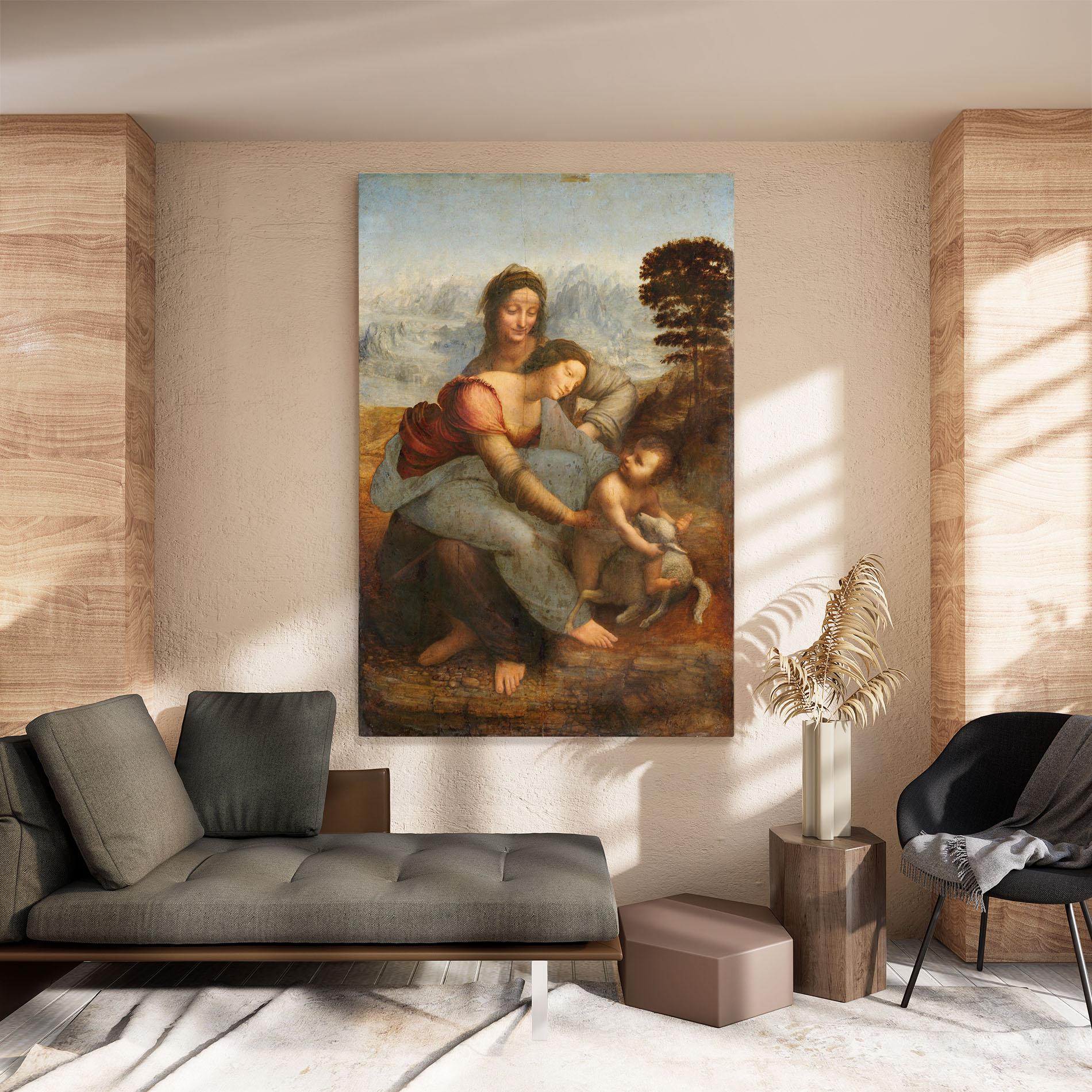 Tablou Canvas Leonardo Da Vinci Virgin And Child With St Anne mockup 8