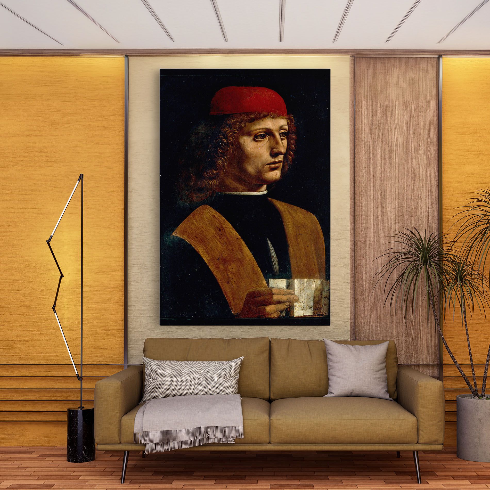 Leonardo Da Vinci Portrait Of A Musician Pinacoteca Ambrosiana mockup 9