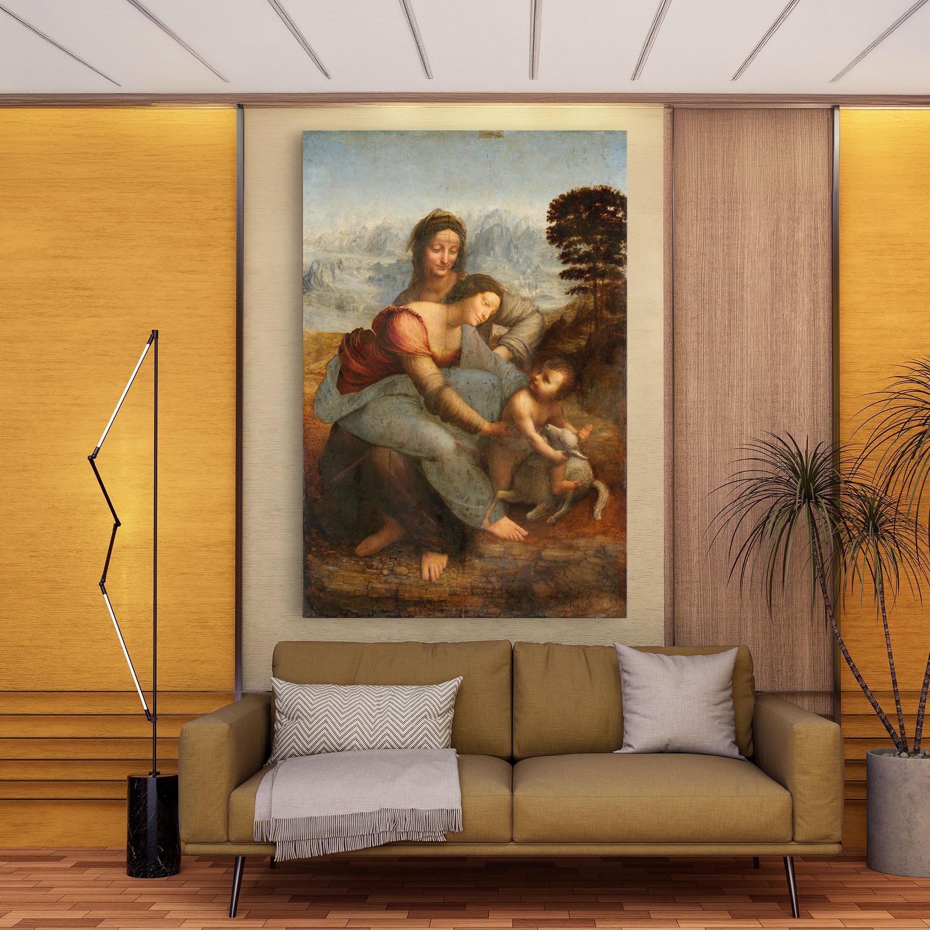 Tablou Canvas Leonardo Da Vinci Virgin And Child With St Anne mockup 9