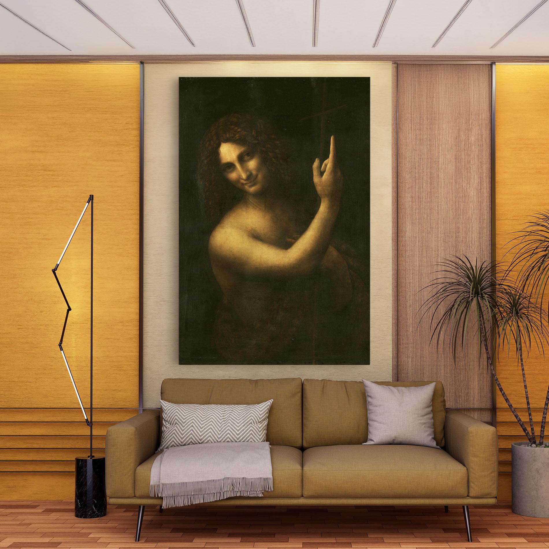 Tablou Canvas Seonardo Da Vinci Saint John The Baptist mockup 9