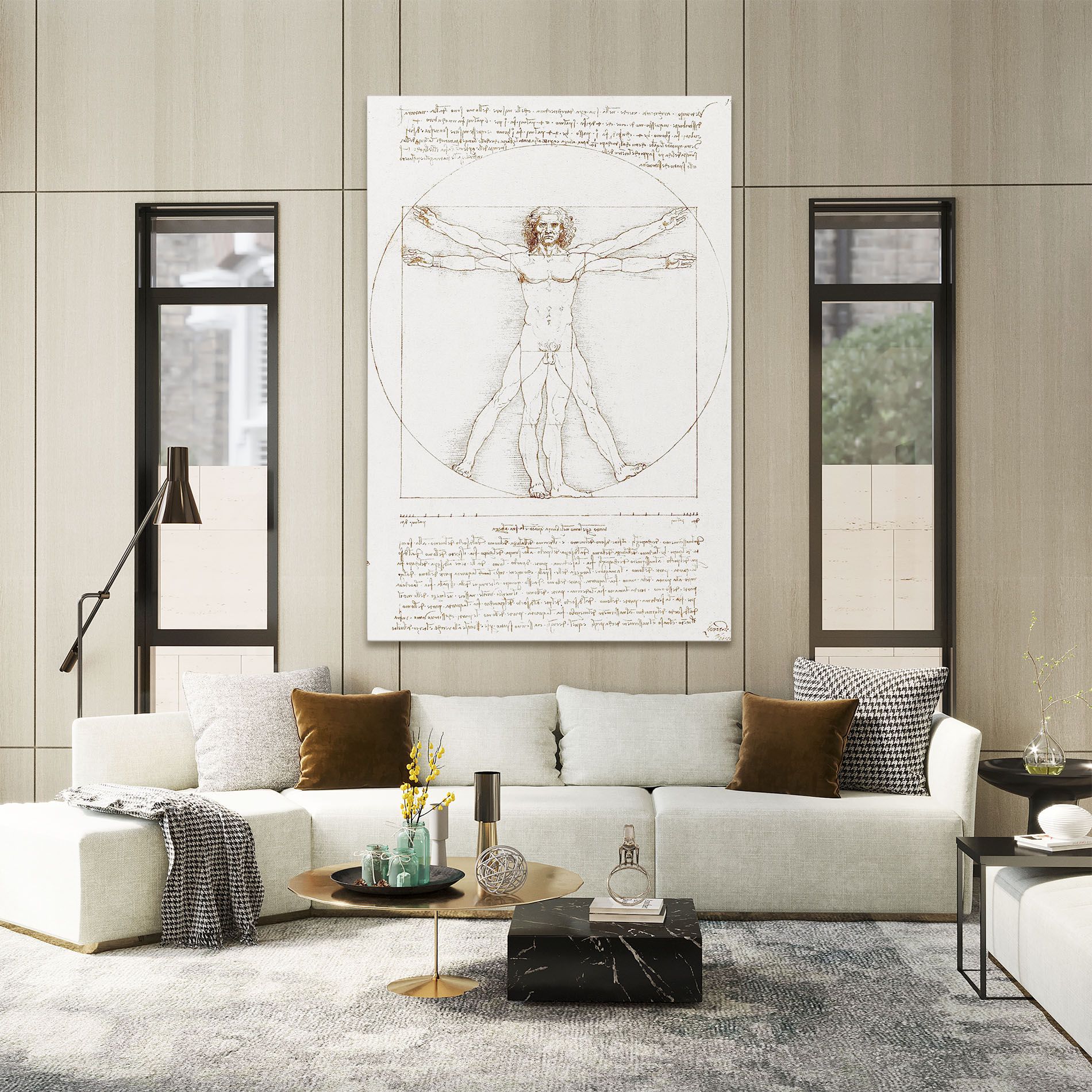 Leonardo Da Vinci's Vitruvian Man mockup 2