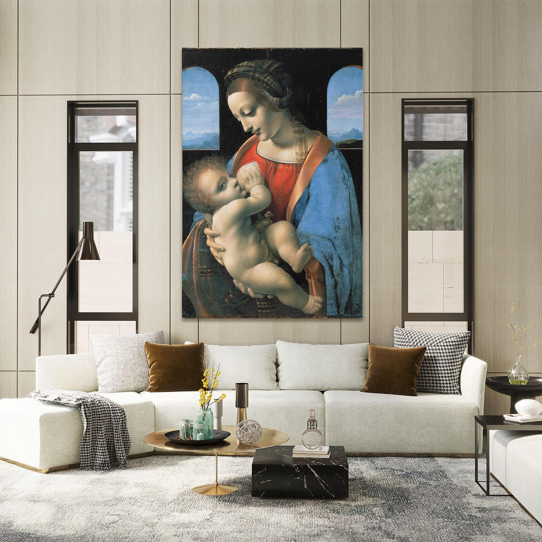Tablou Canvas Leonardo Da Vinci Attributed Madonna Litta mockup 2
