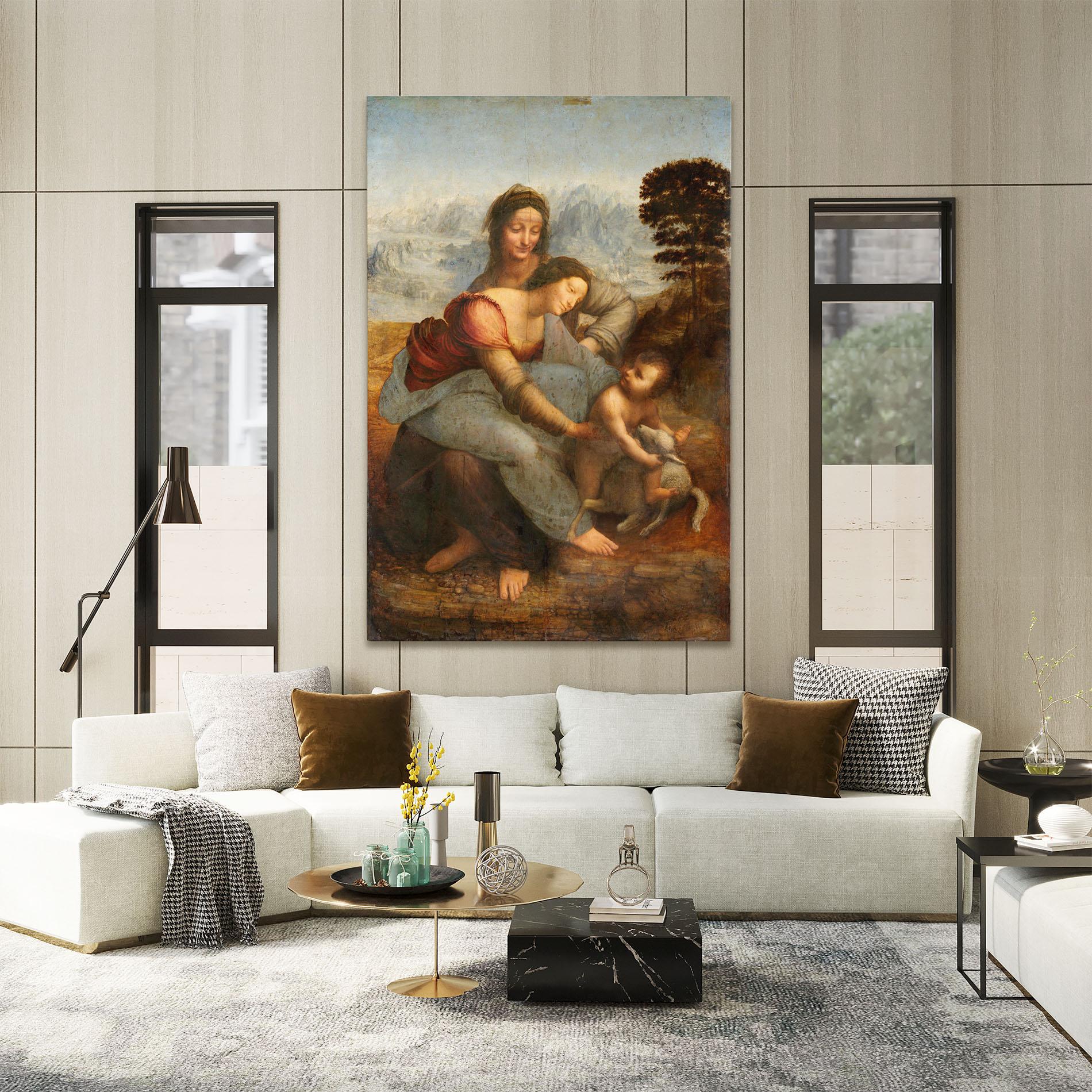 Tablou Canvas Leonardo Da Vinci Virgin And Child With St Anne mockup 2