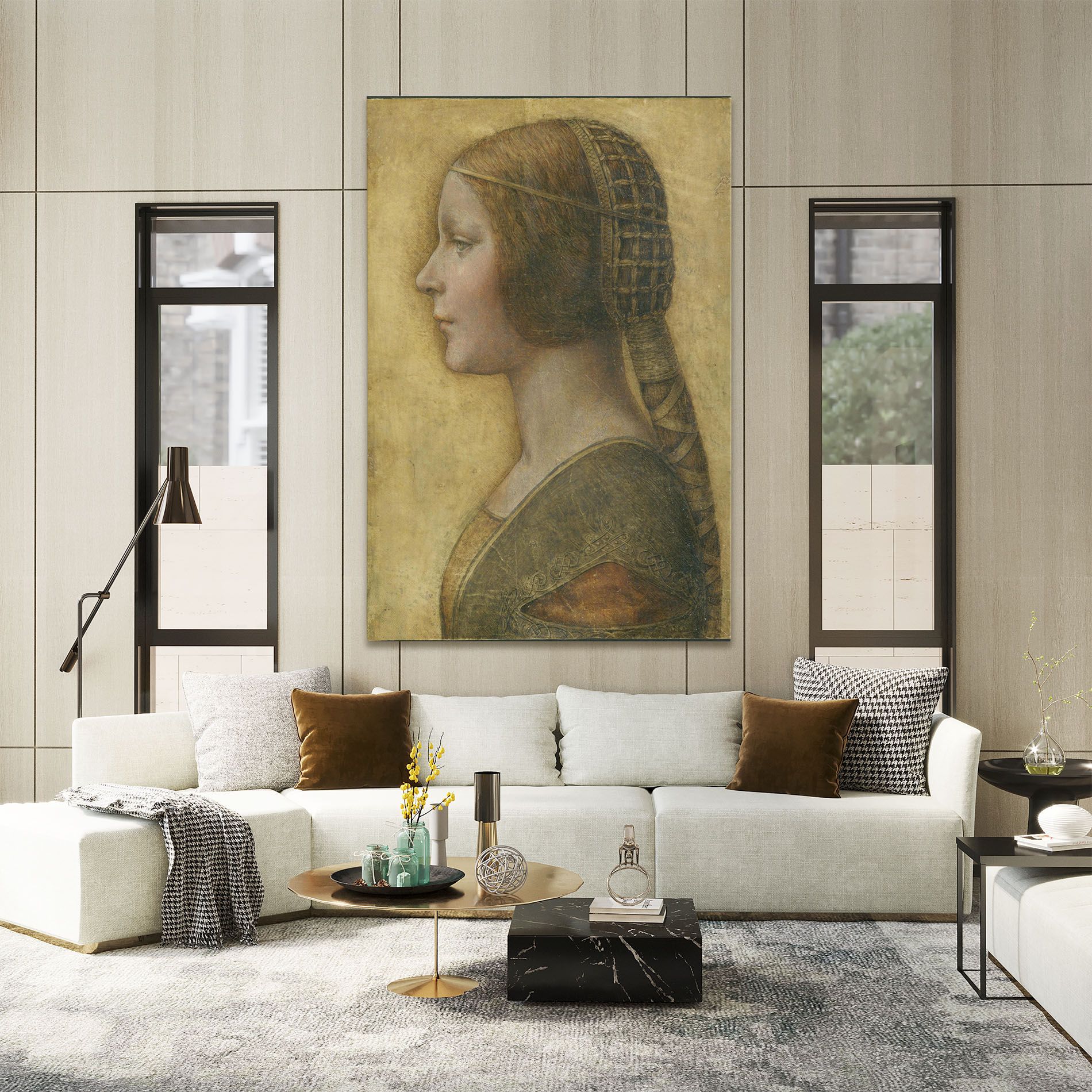 Profile Of A Young Fiancee Da Vinci mockup 2