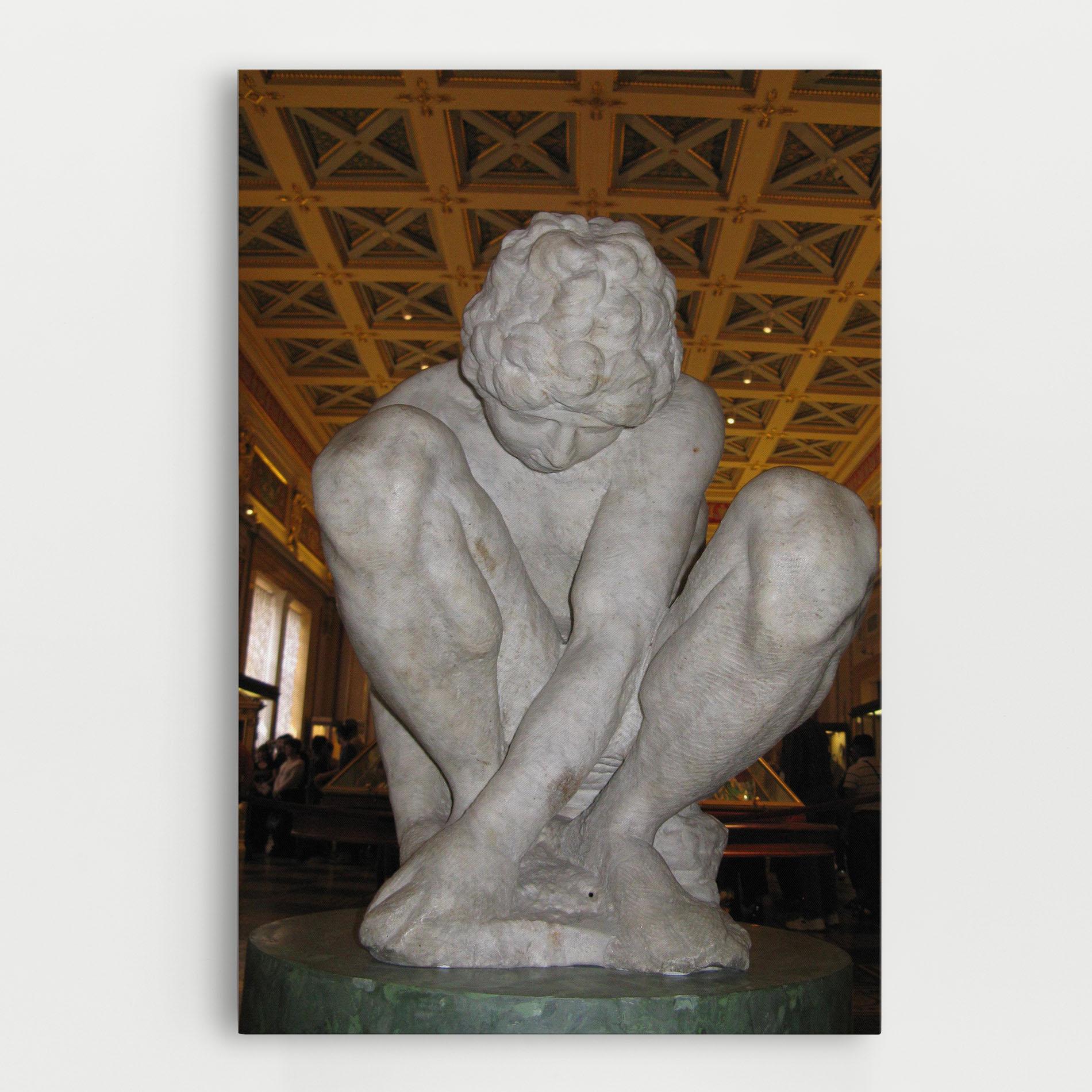 Tablou Canvas Crouching Boy mockup 0