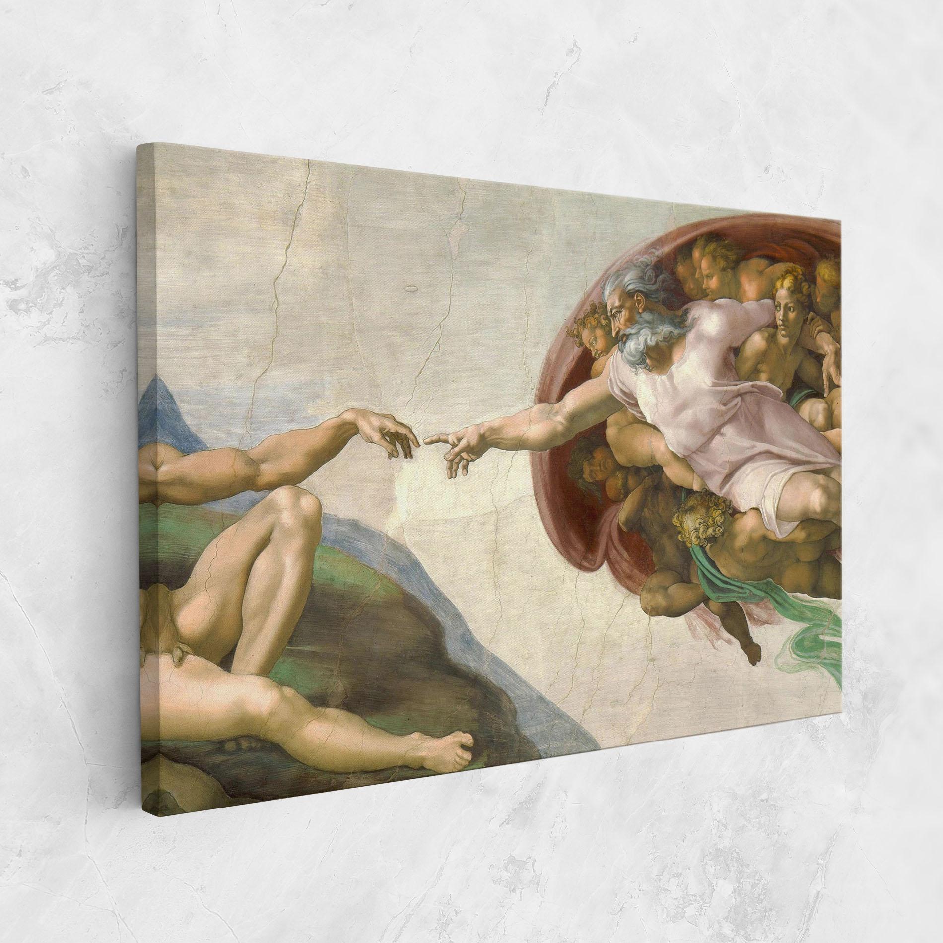 Tablou Canvas The Creation Of Adam mockup 1