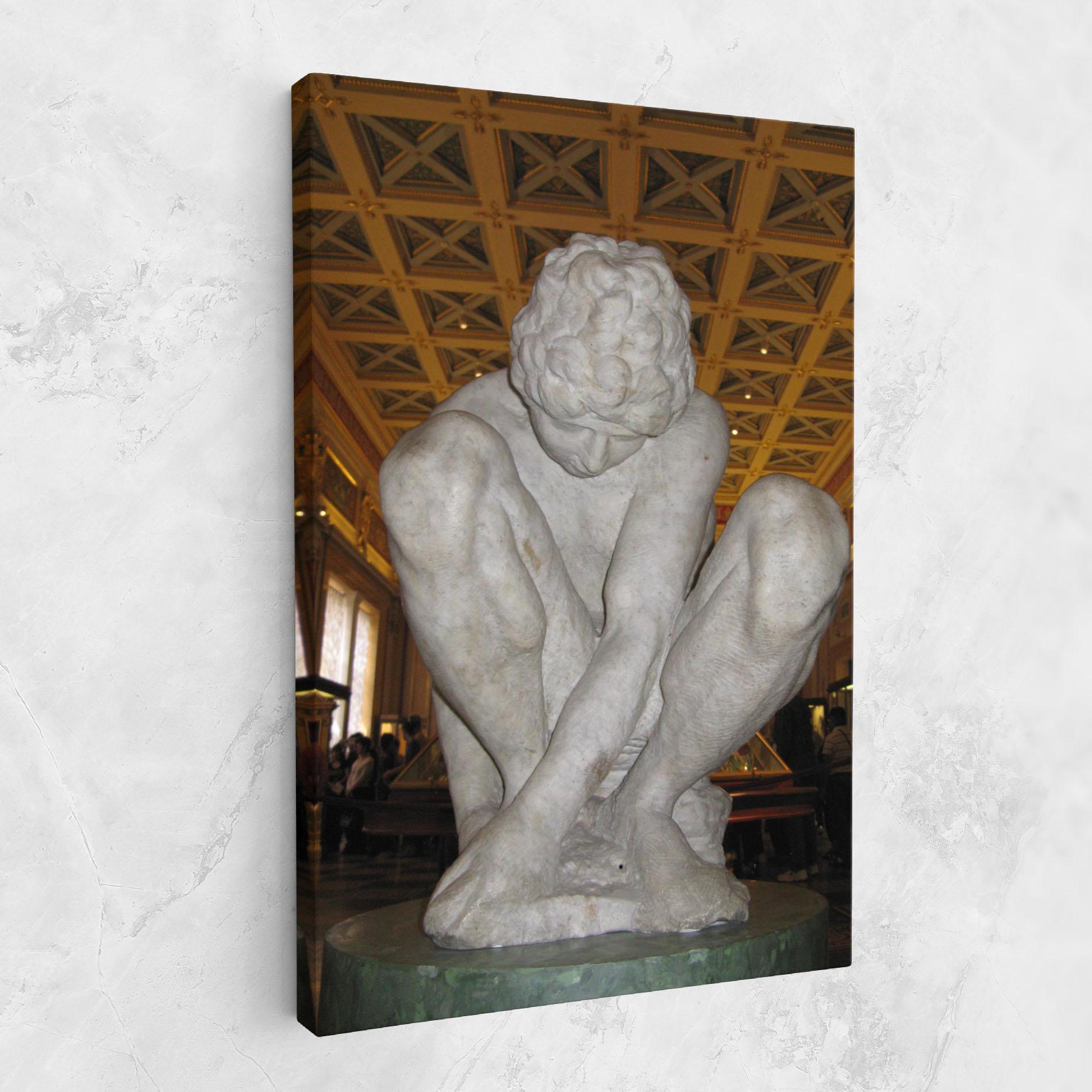 Tablou Canvas Crouching Boy mockup 1