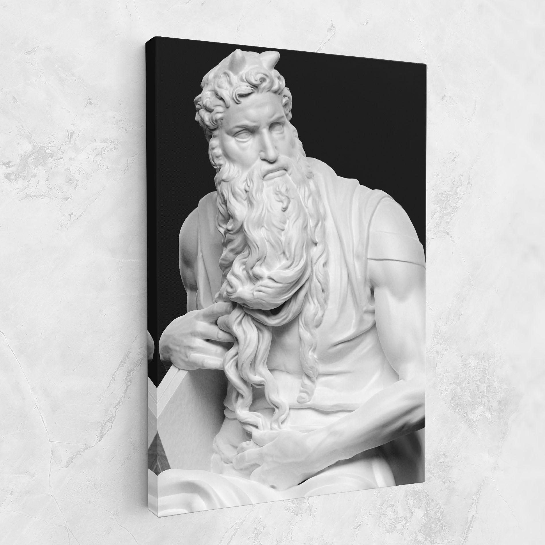 Tablou Canvas Moses Statue mockup 1