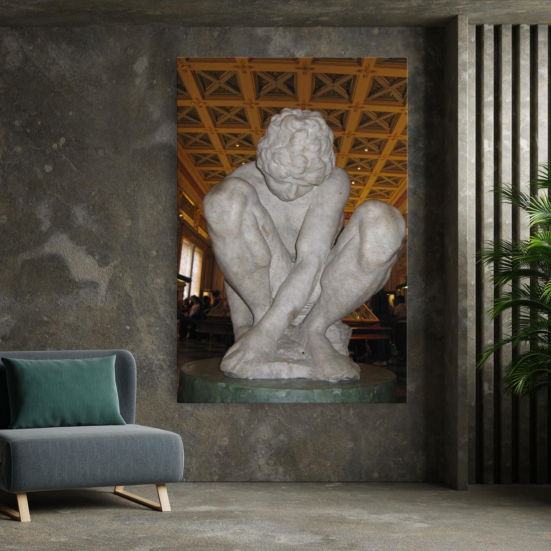 Tablou Canvas Crouching Boy mockup 7