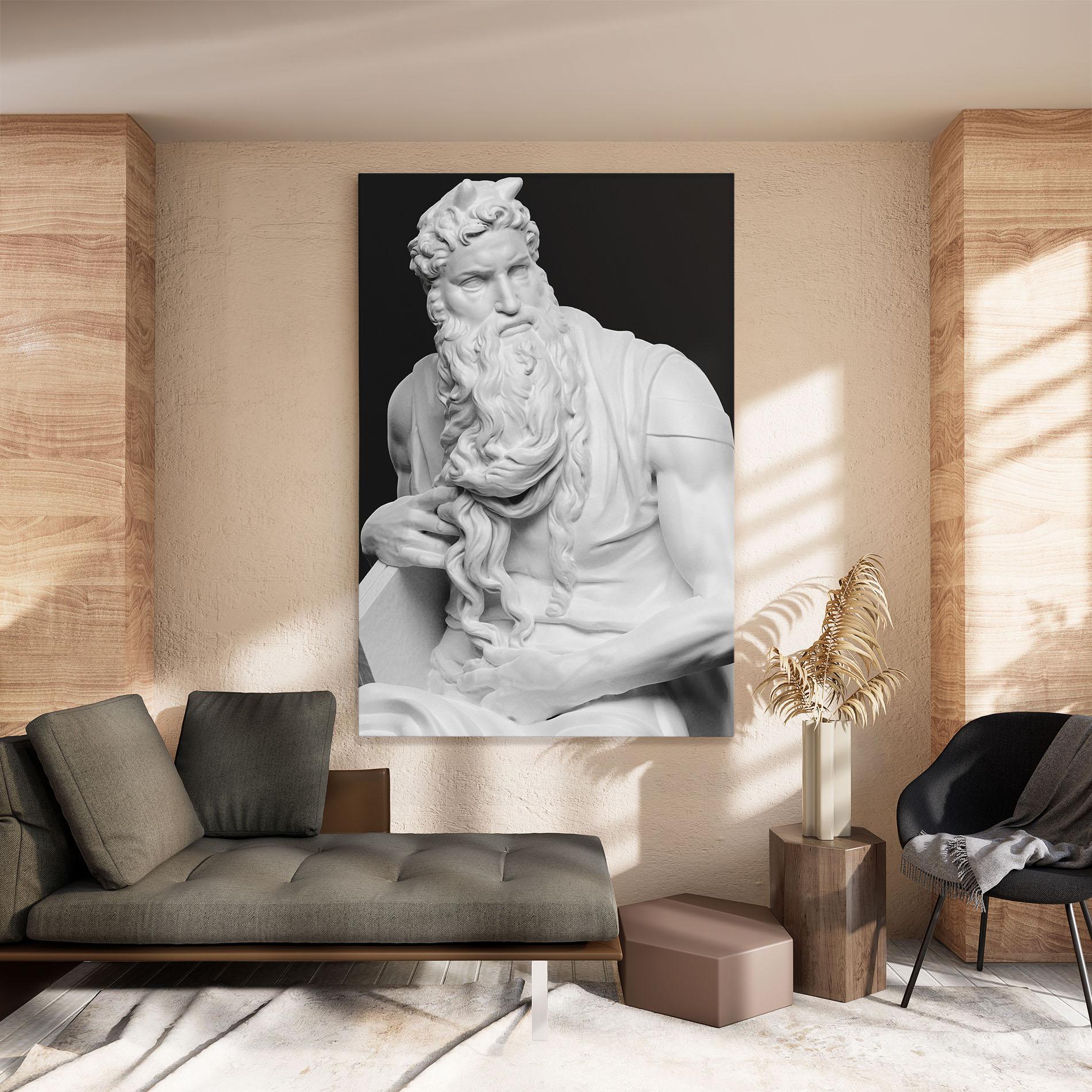 Tablou Canvas Moses Statue mockup 8