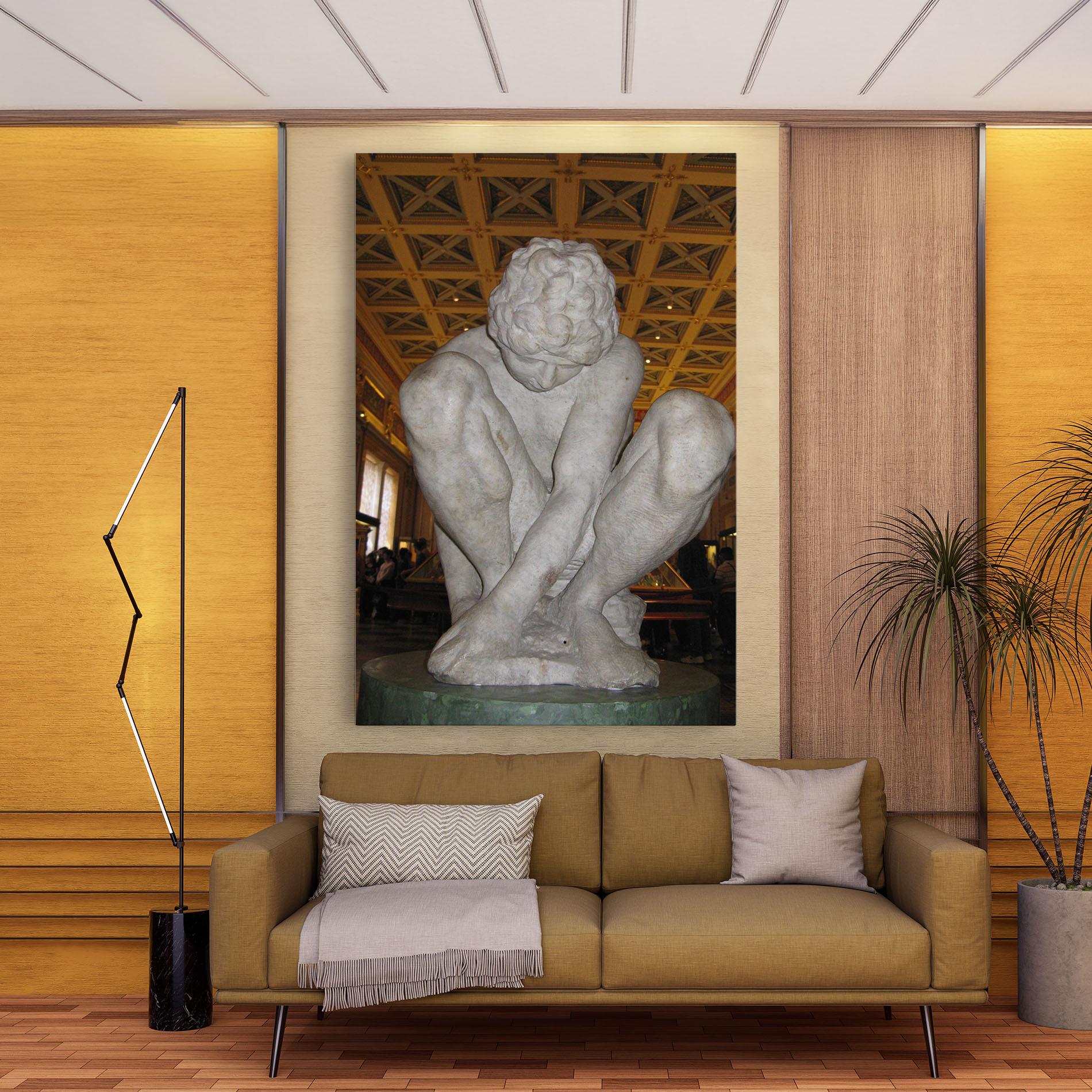 Tablou Canvas Crouching Boy mockup 9