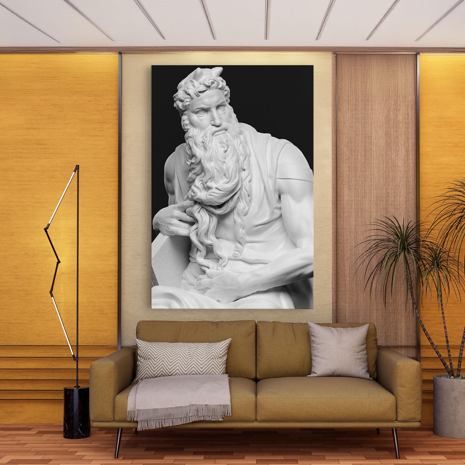 Tablou Canvas Moses Statue mockup 9