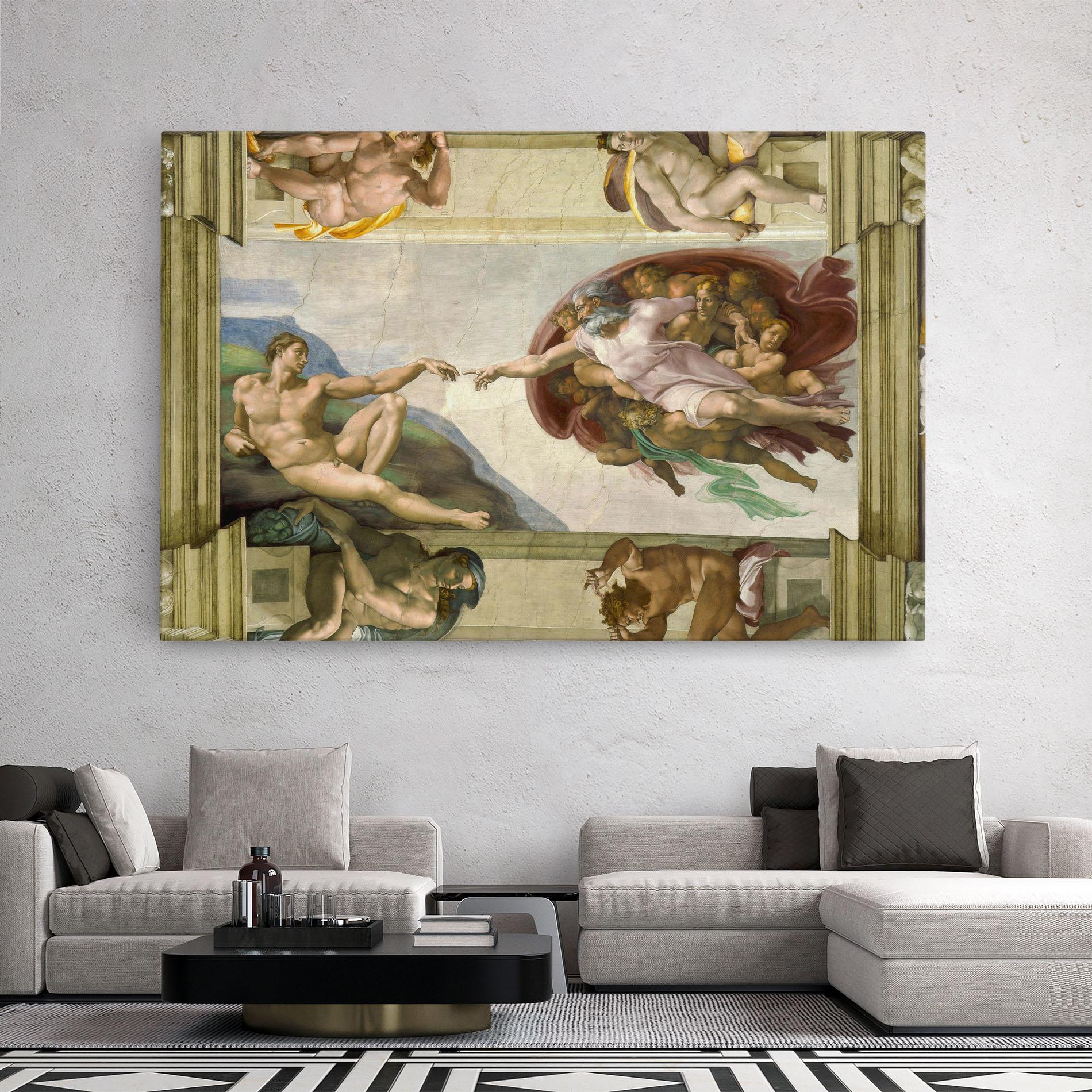 Tablou Canvas Creacion De Adam mockup 2