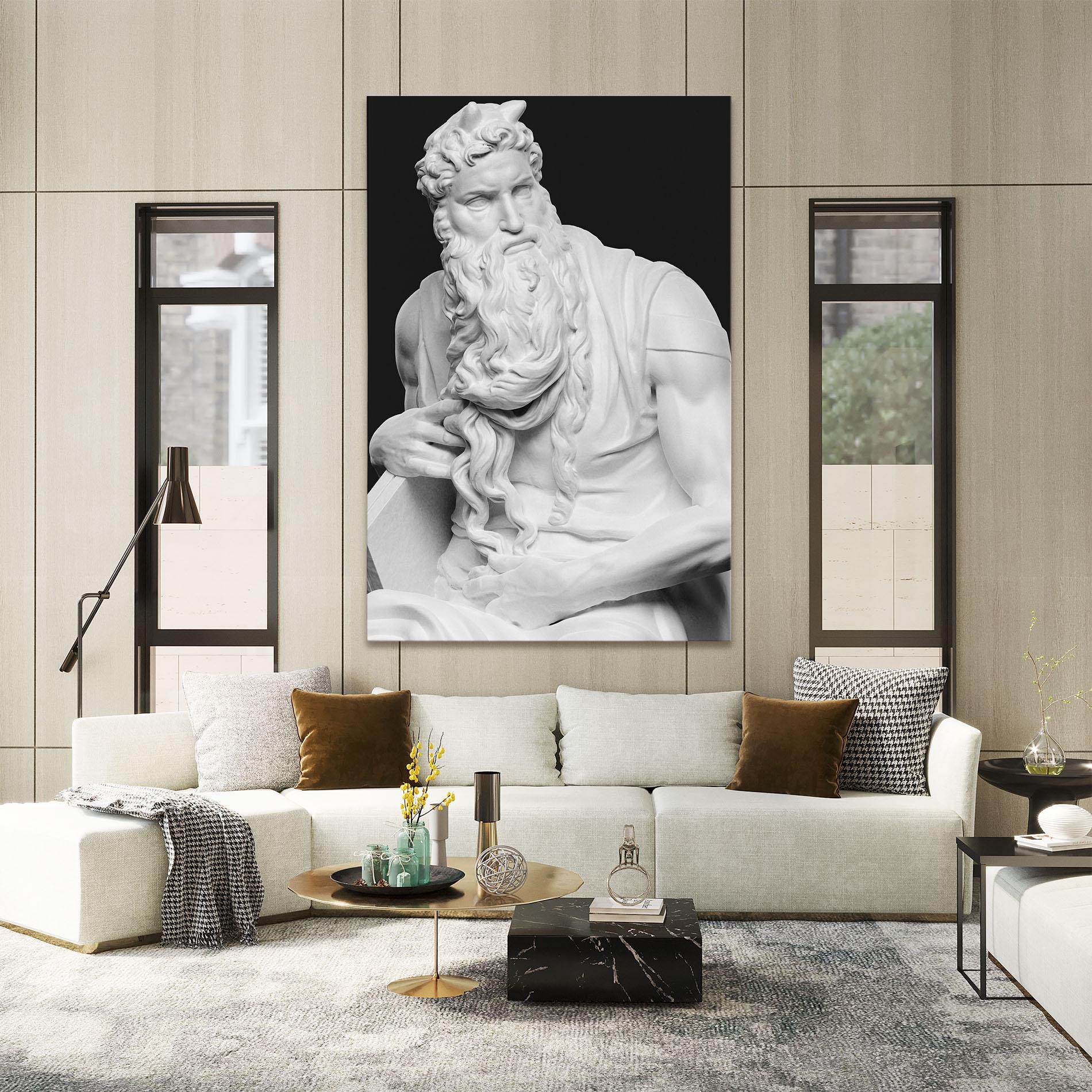 Tablou Canvas Moses Statue mockup 2