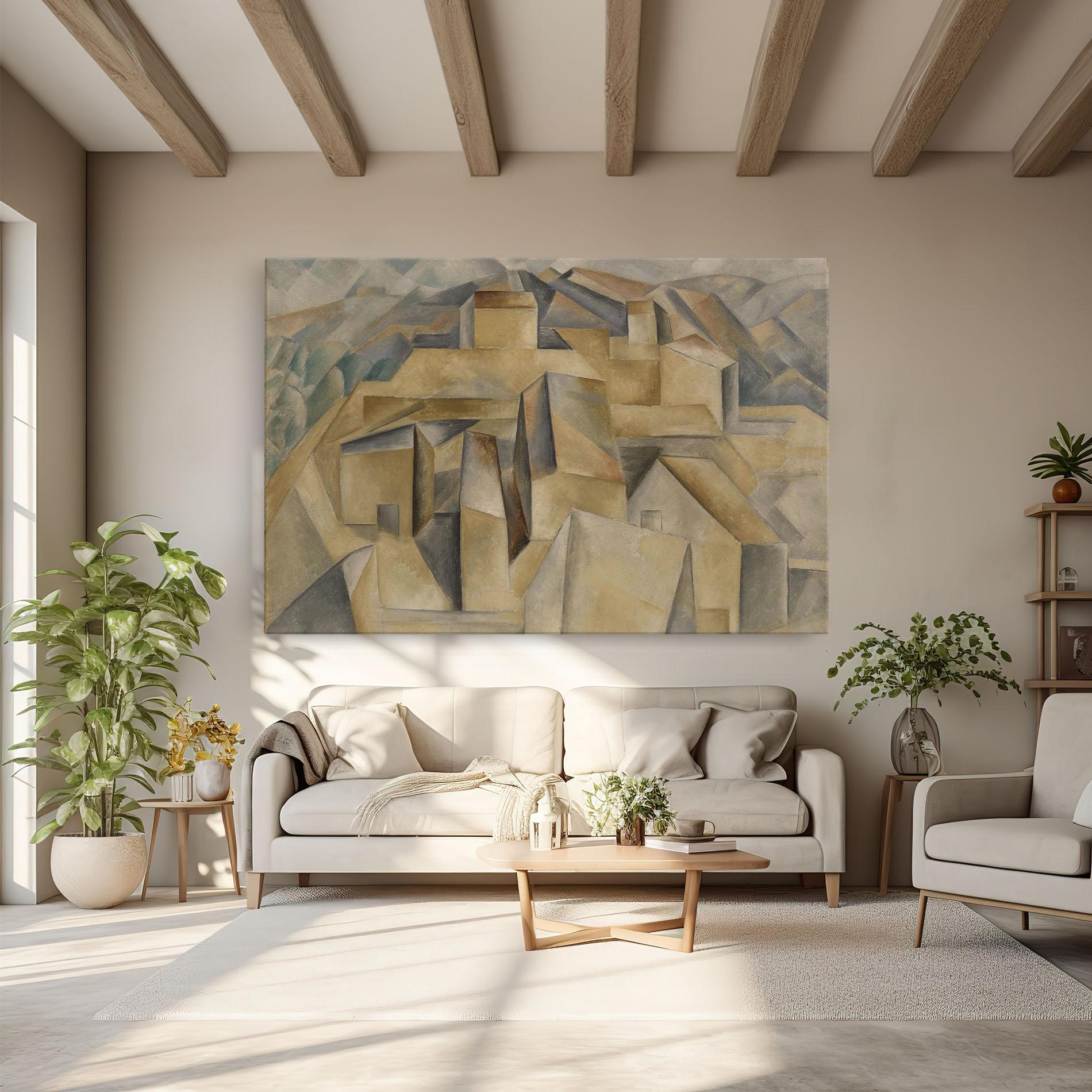 Tablou Canvas Houses On The Hill mockup 6