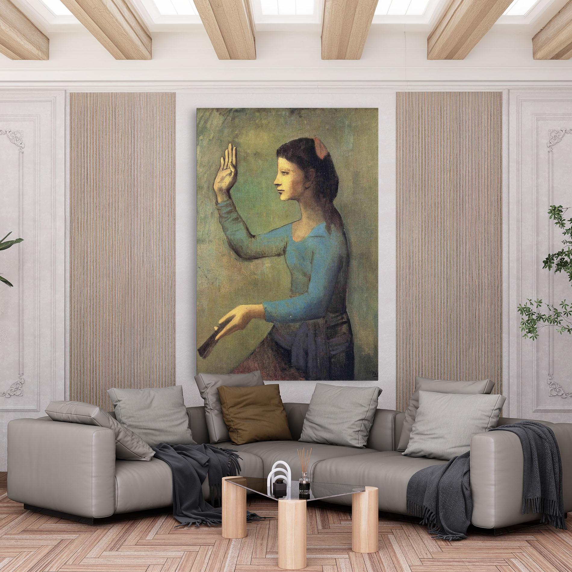 Tablou Canvas Lady With A Fan mockup 6