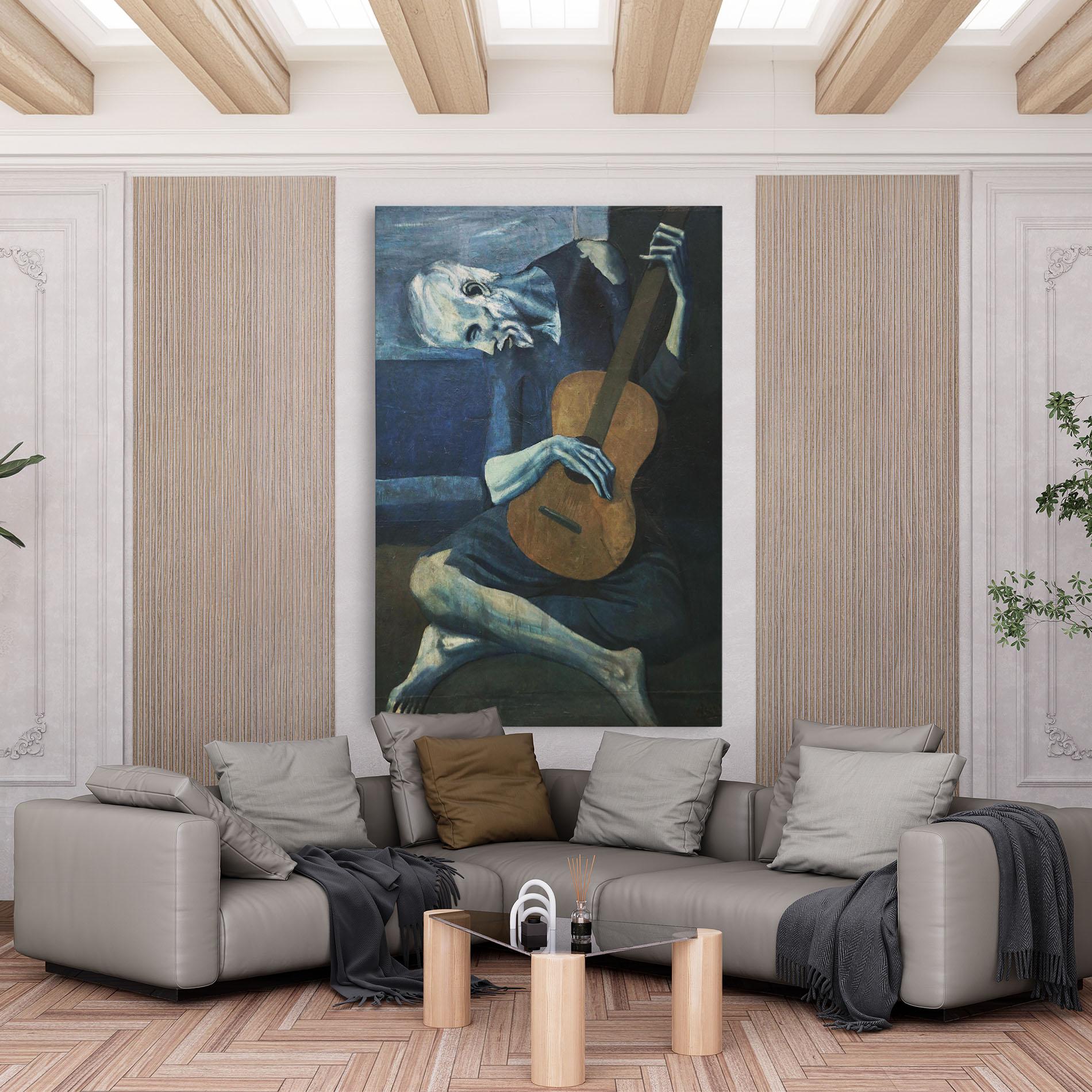 Tablou Canvas Old Guitarist mockup 6