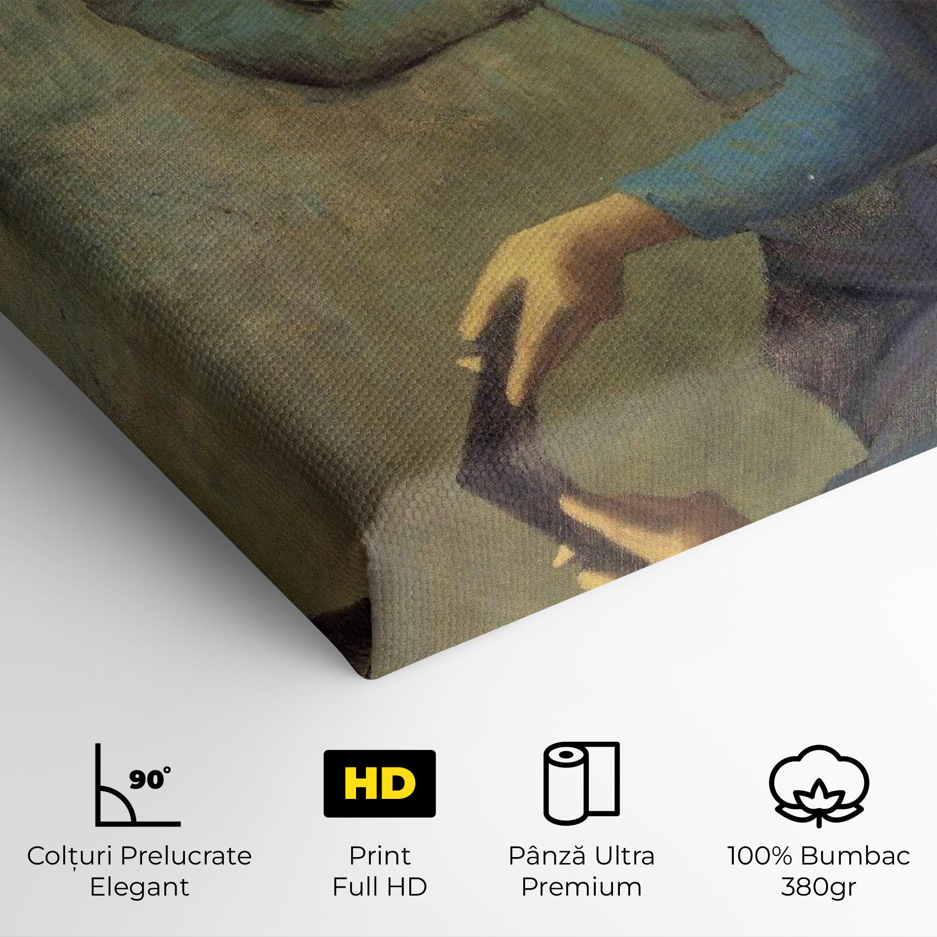 Tablou Canvas Lady With A Fan mockup 4