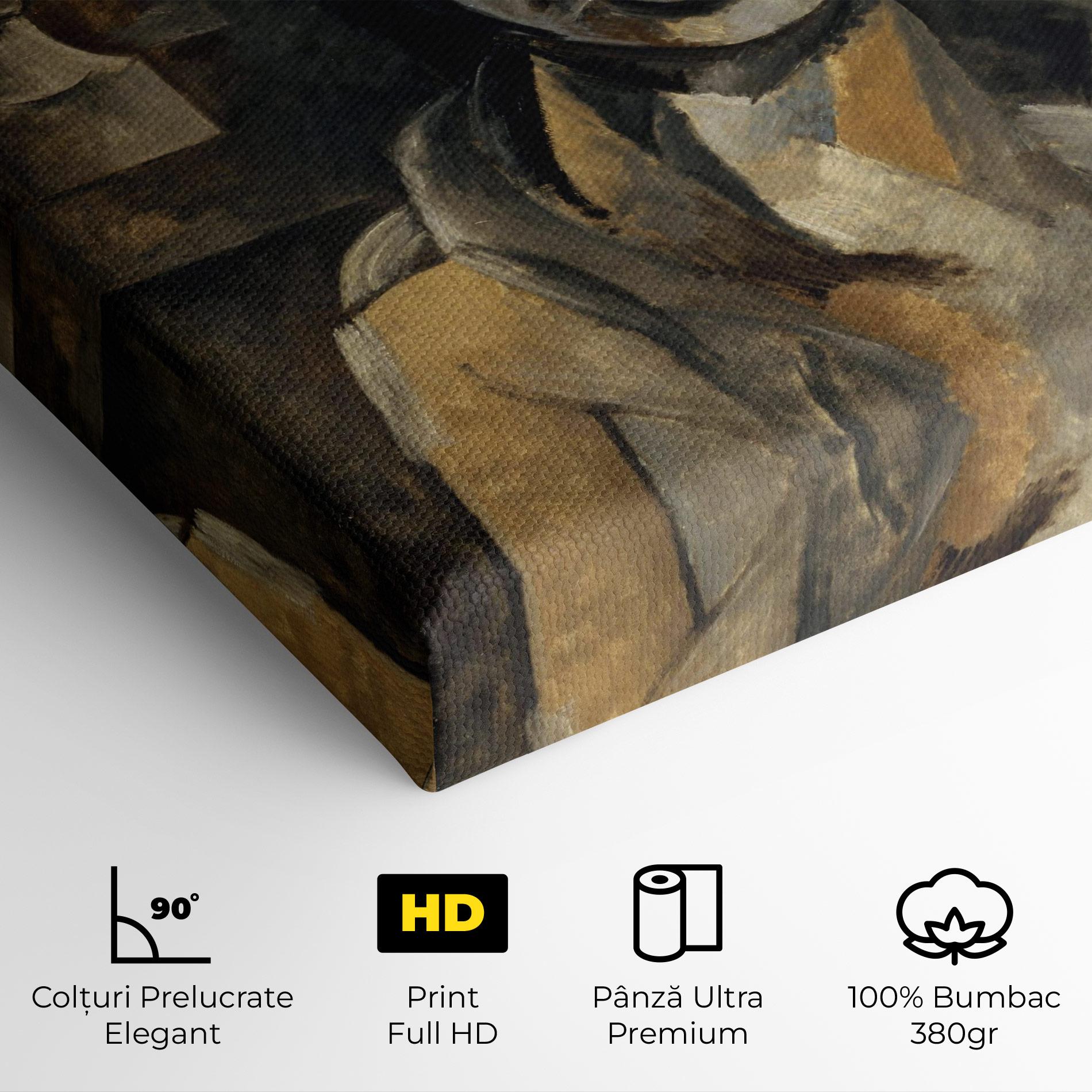 Tablou Canvas Woman With Mustard mockup 4