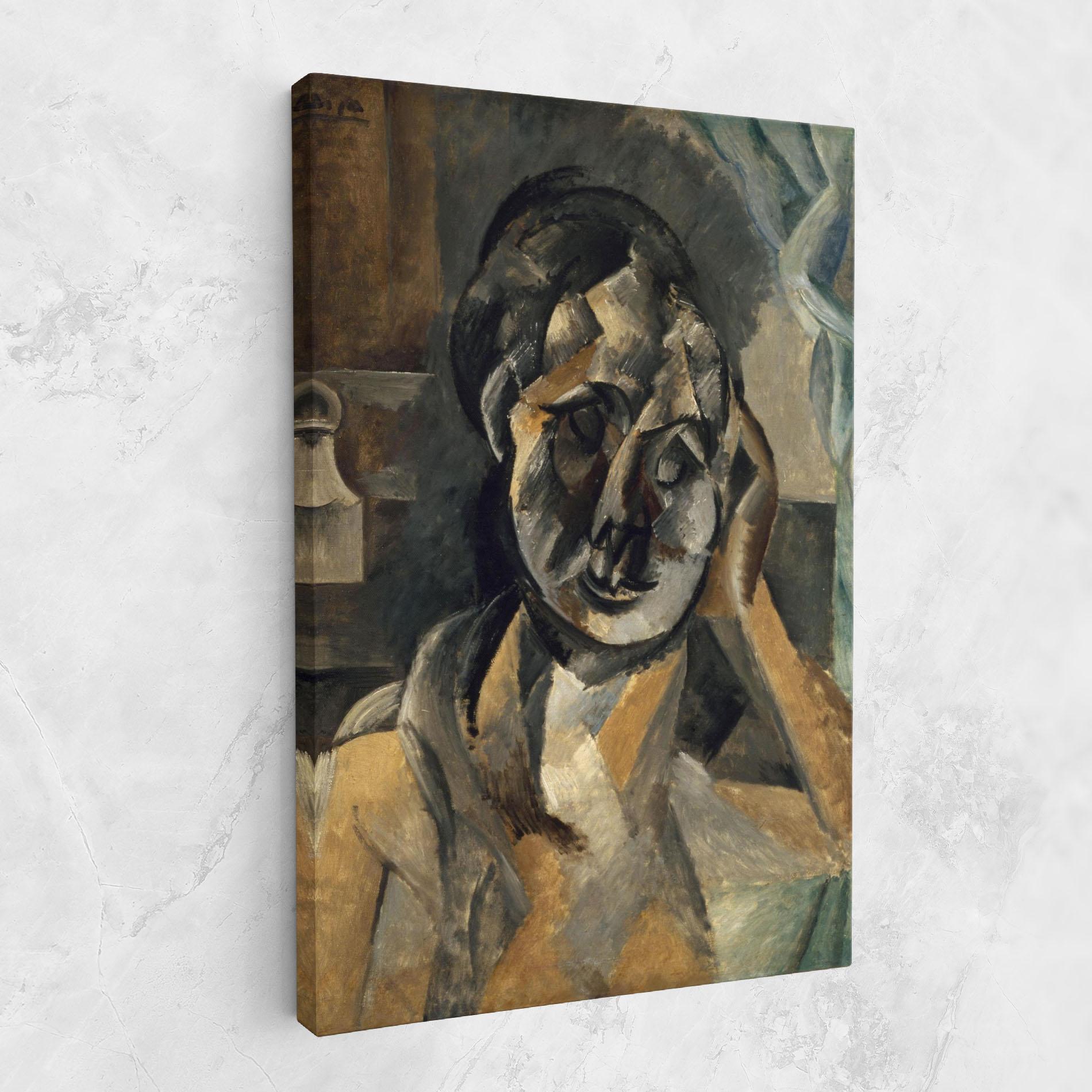 Tablou Canvas Woman With Mustard mockup 1