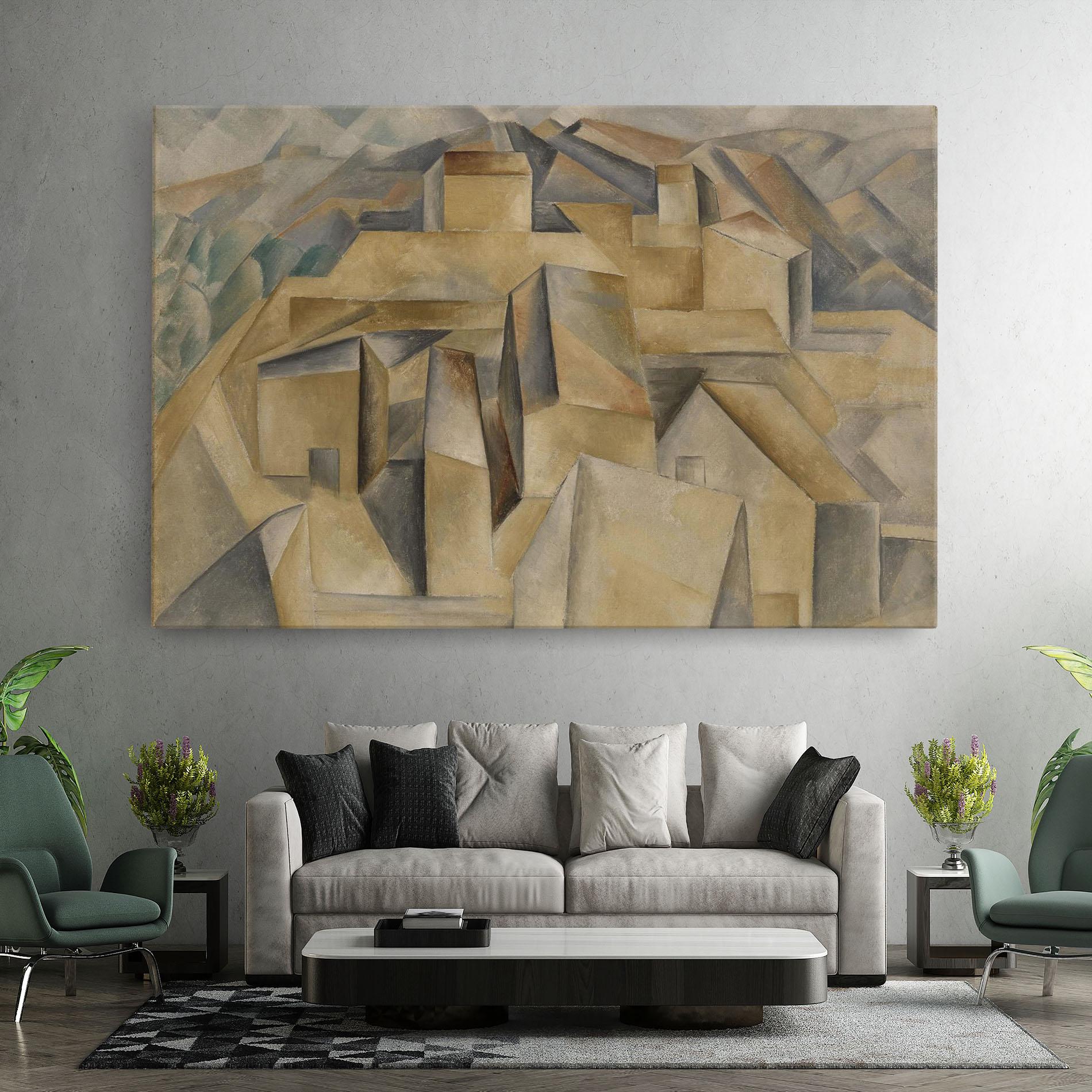 Tablou Canvas Houses On The Hill mockup 7