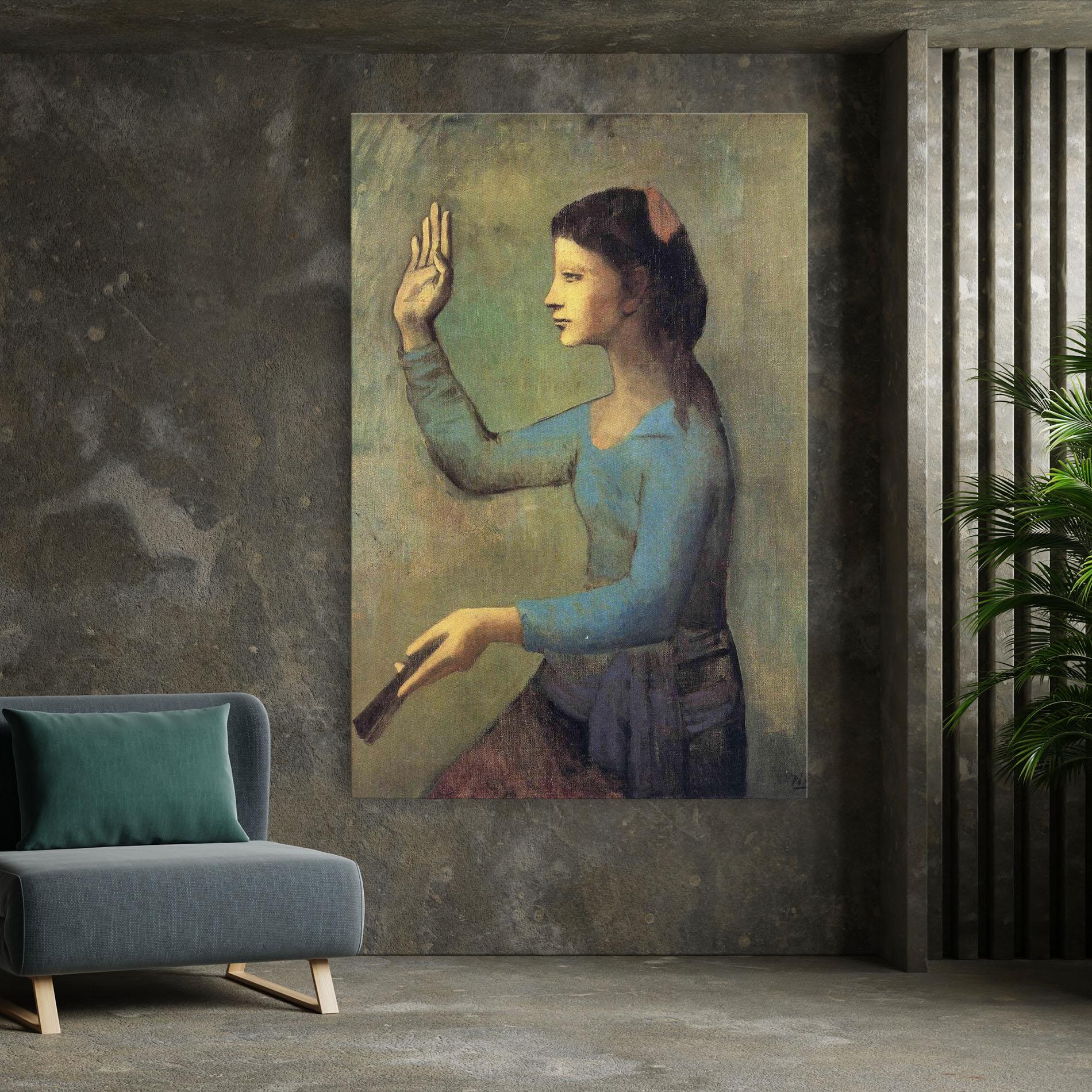 Tablou Canvas Lady With A Fan mockup 7