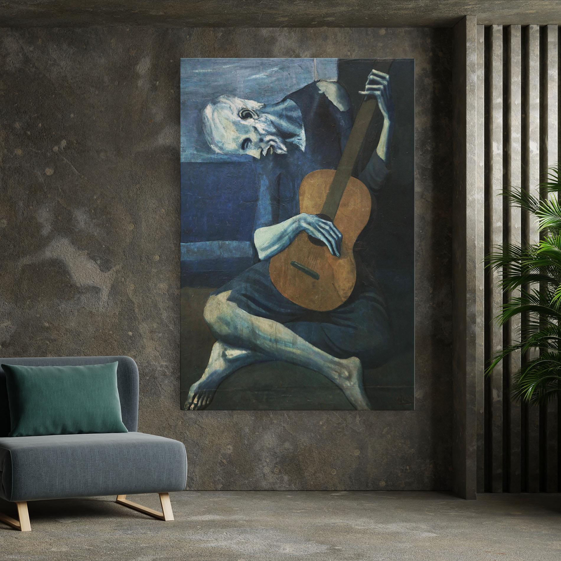 Tablou Canvas Old Guitarist mockup 7