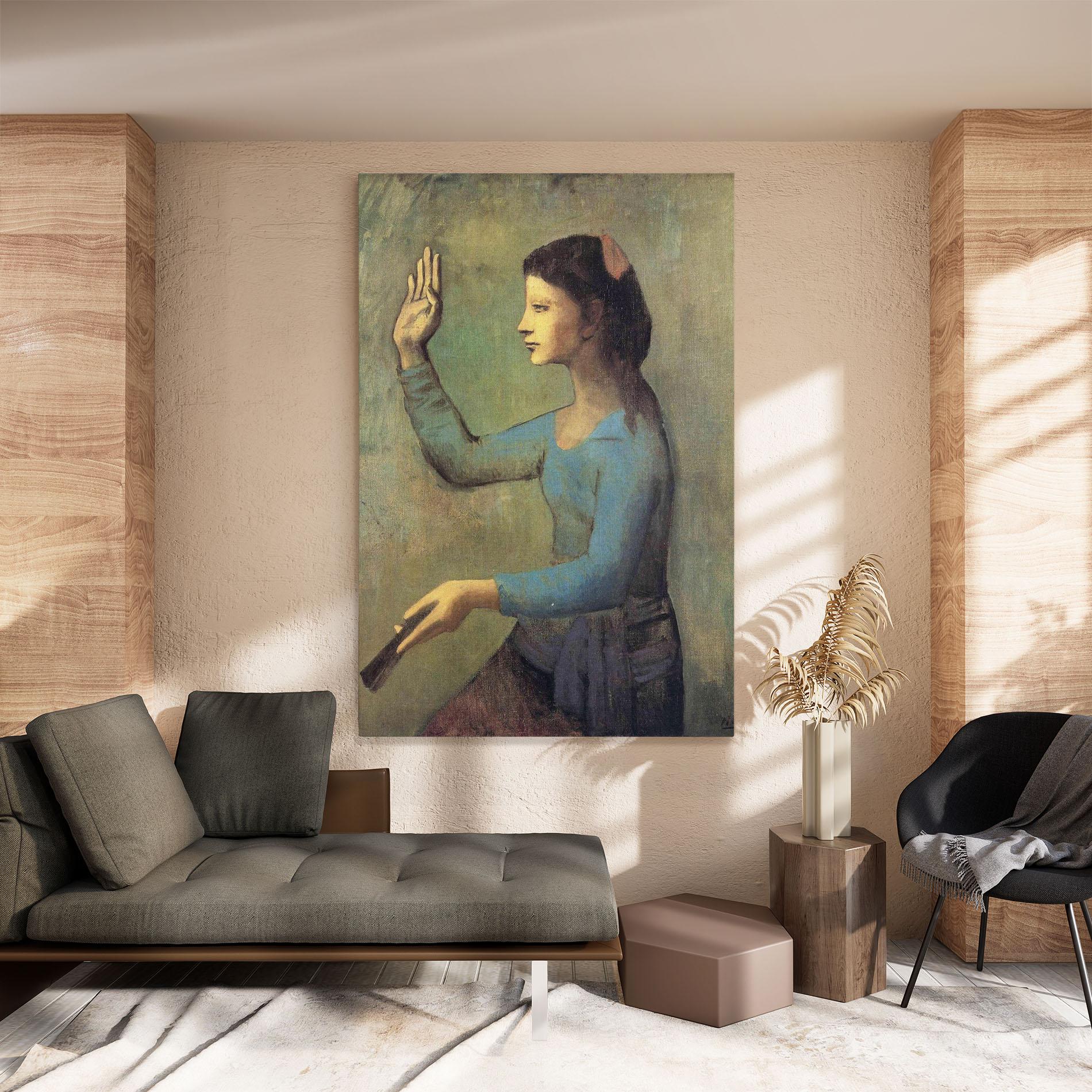 Tablou Canvas Lady With A Fan mockup 8
