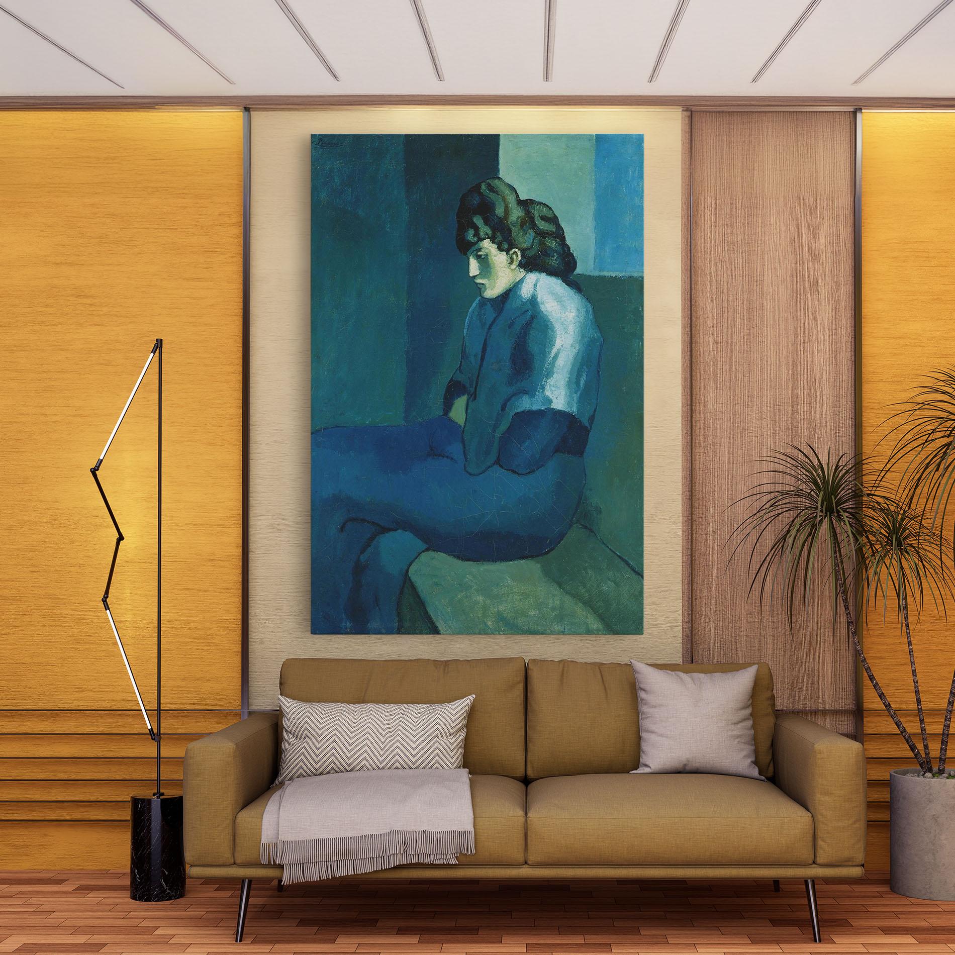 Tablou Canvas Femme Assise mockup 9