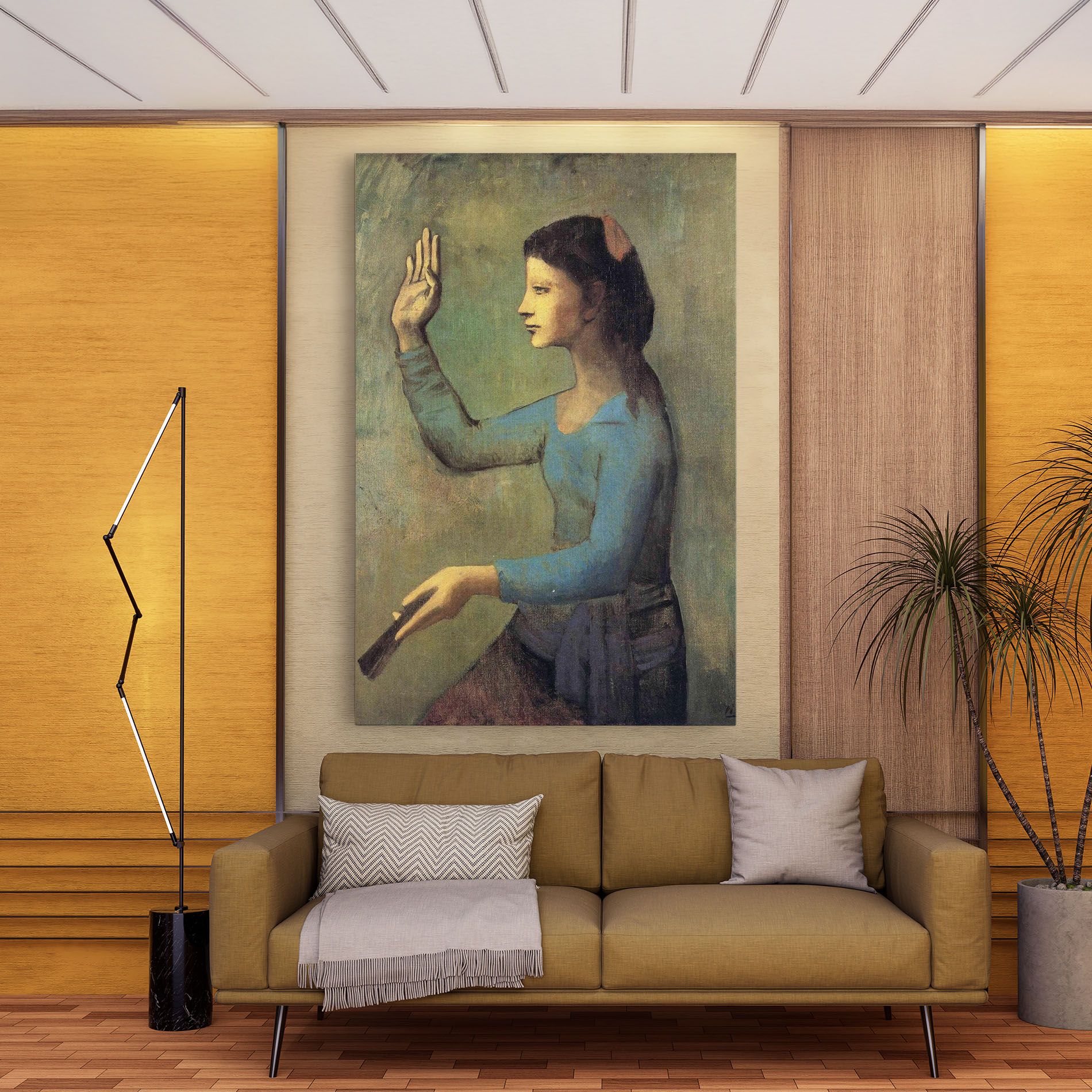 Lady With A Fan mockup 9