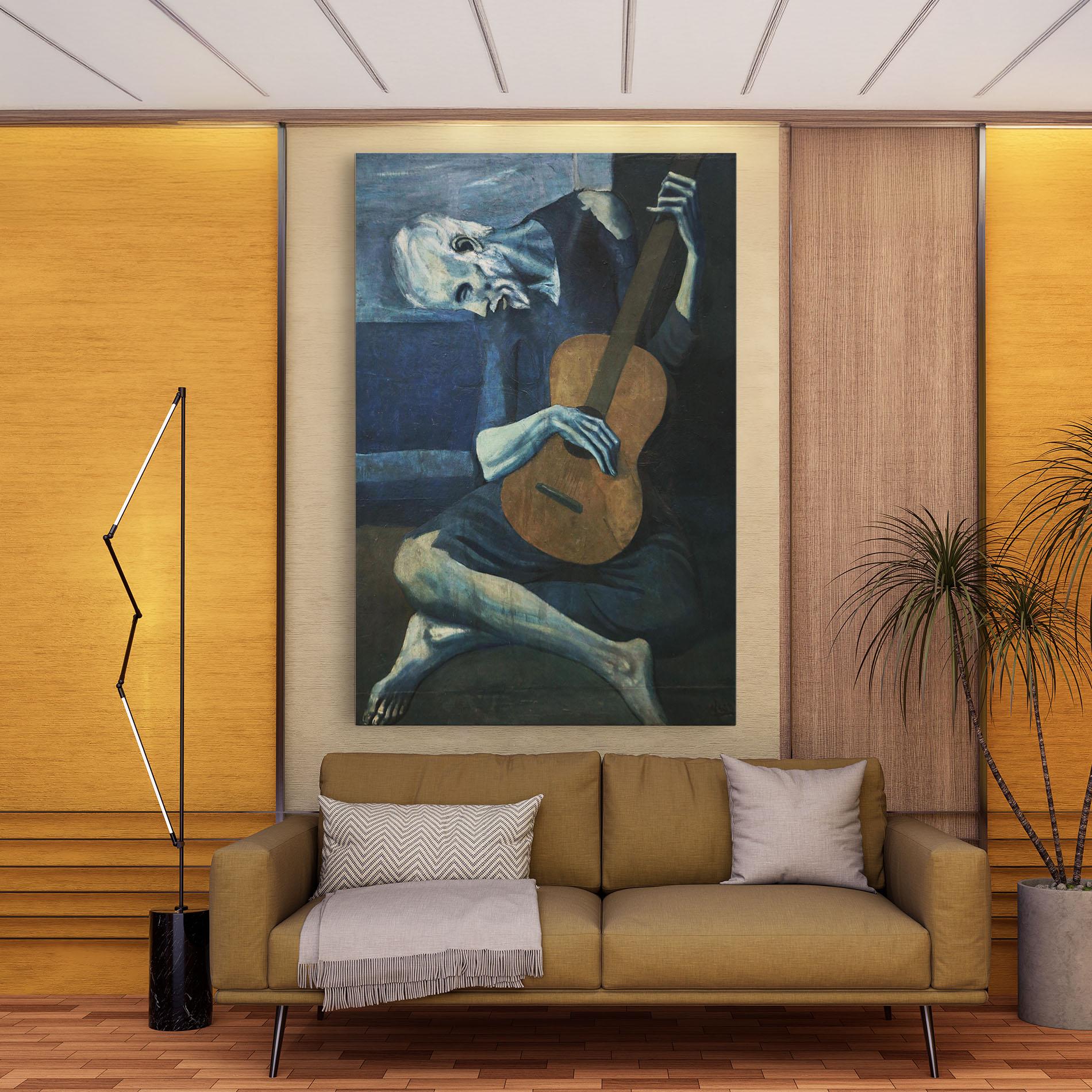 Tablou Canvas Old Guitarist mockup 9