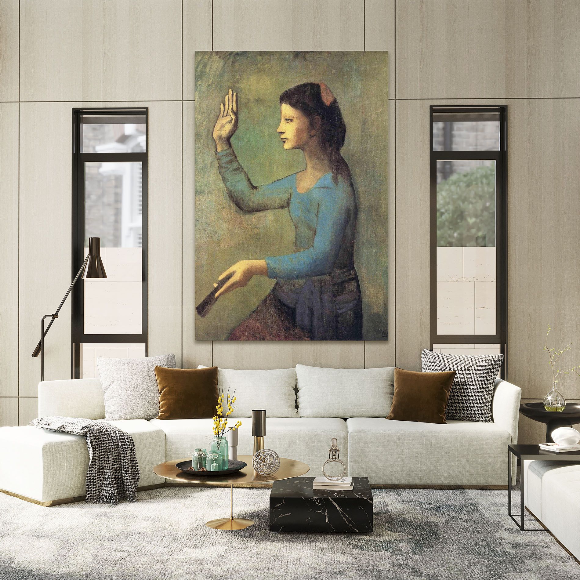 Lady With A Fan mockup 2