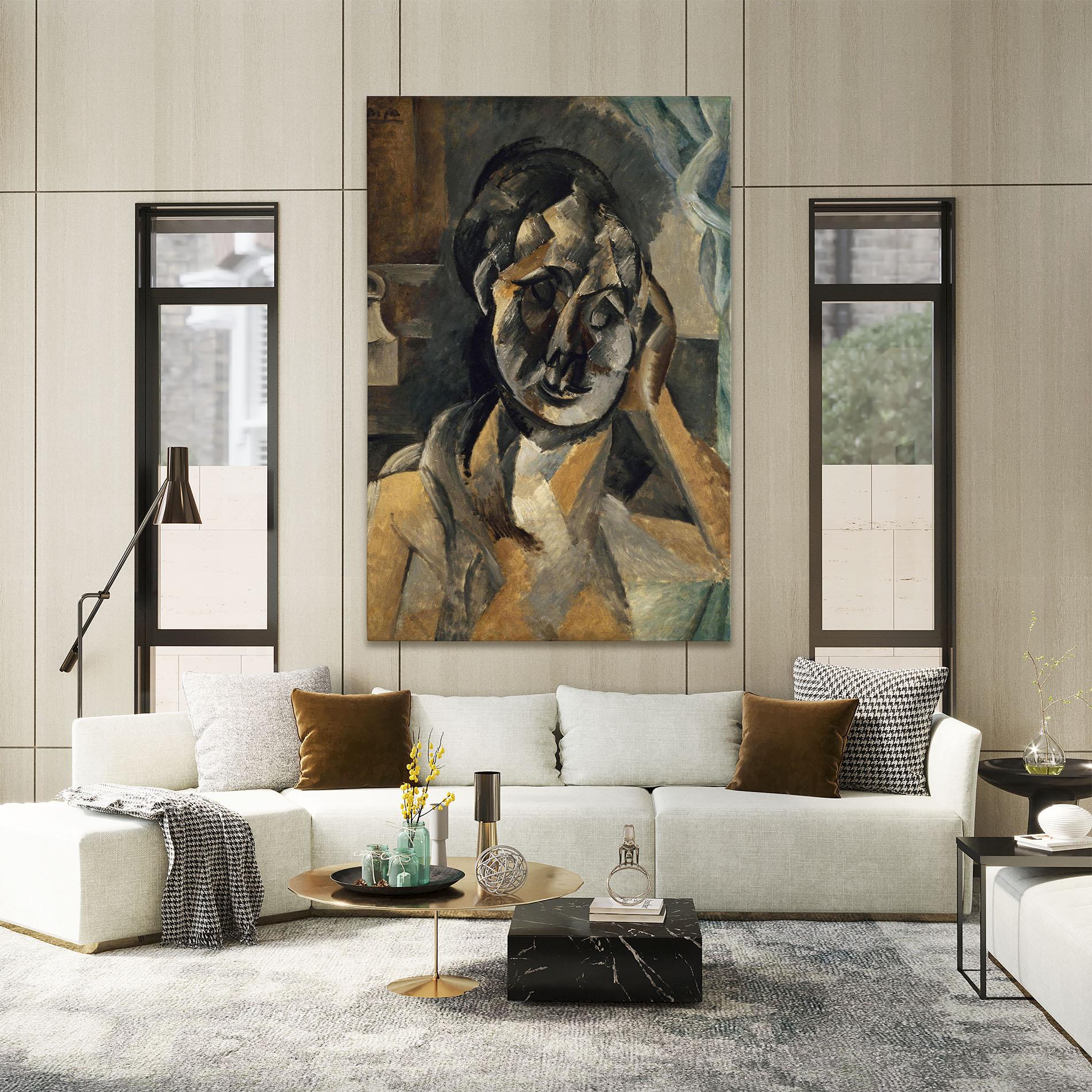 Tablou Canvas Woman With Mustard mockup 2