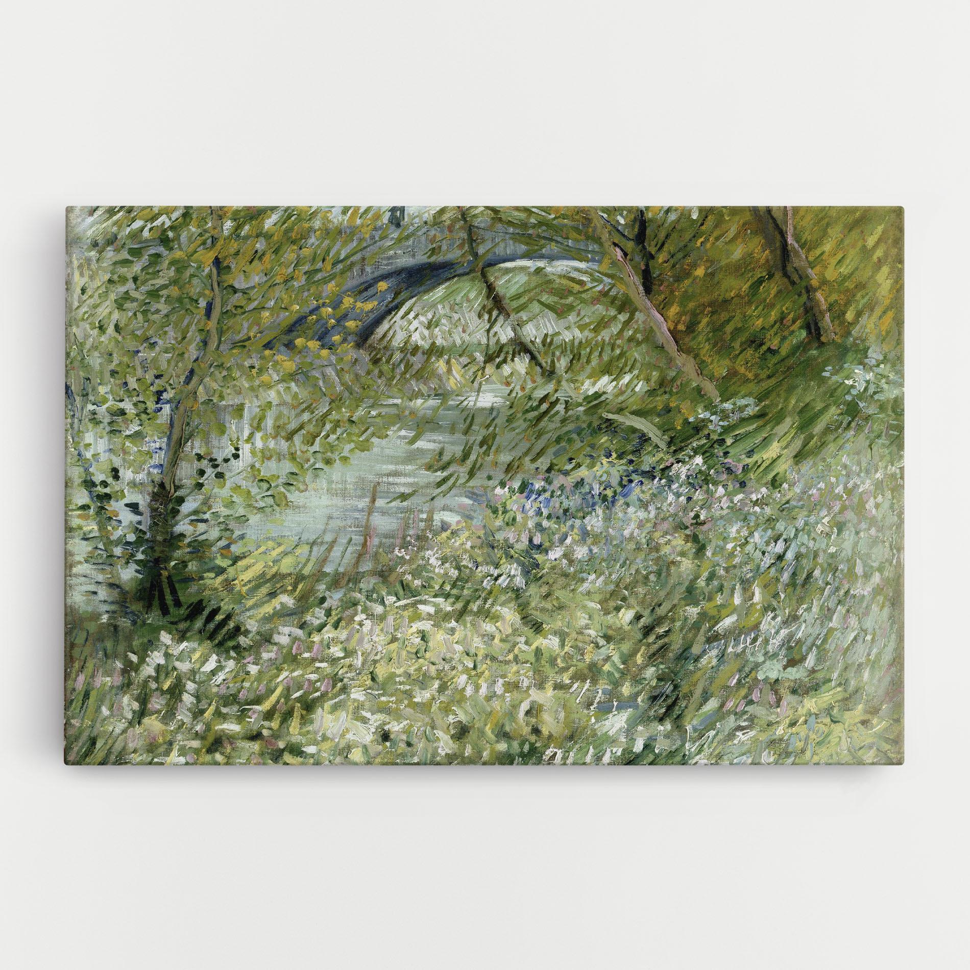 Tablou Canvas River Bank Springtime mockup 0