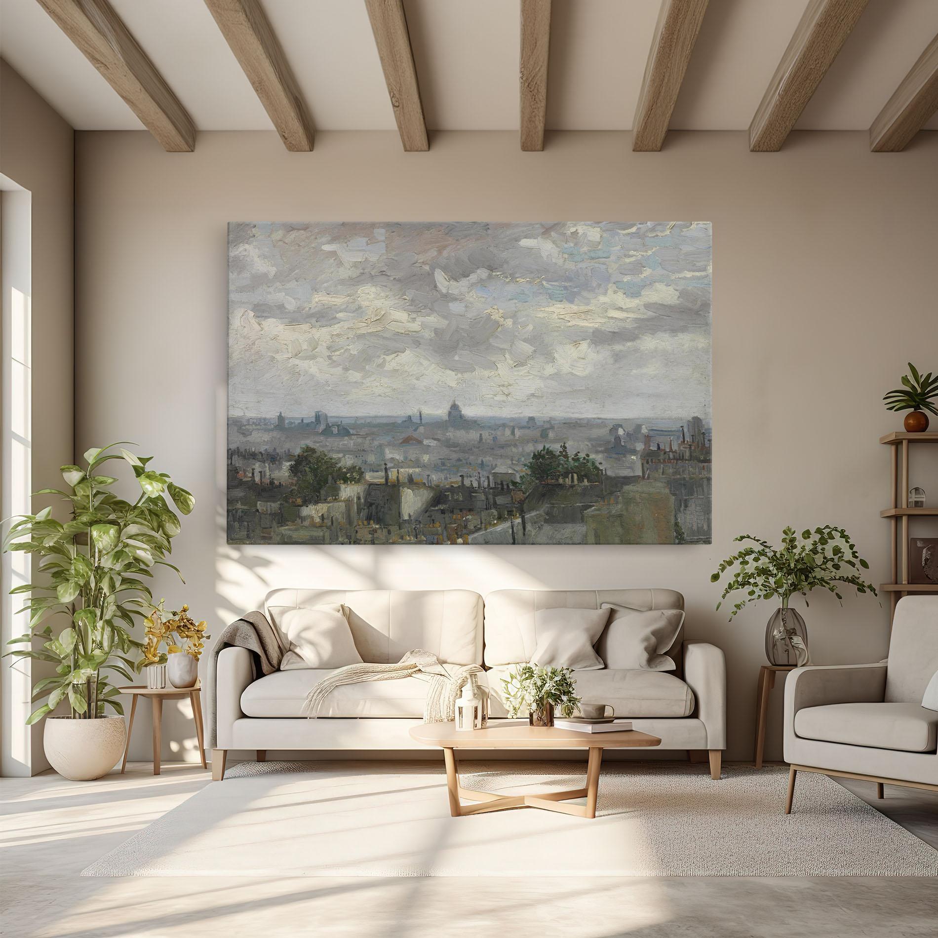 Tablou Canvas Gezicht Op Paris mockup 6