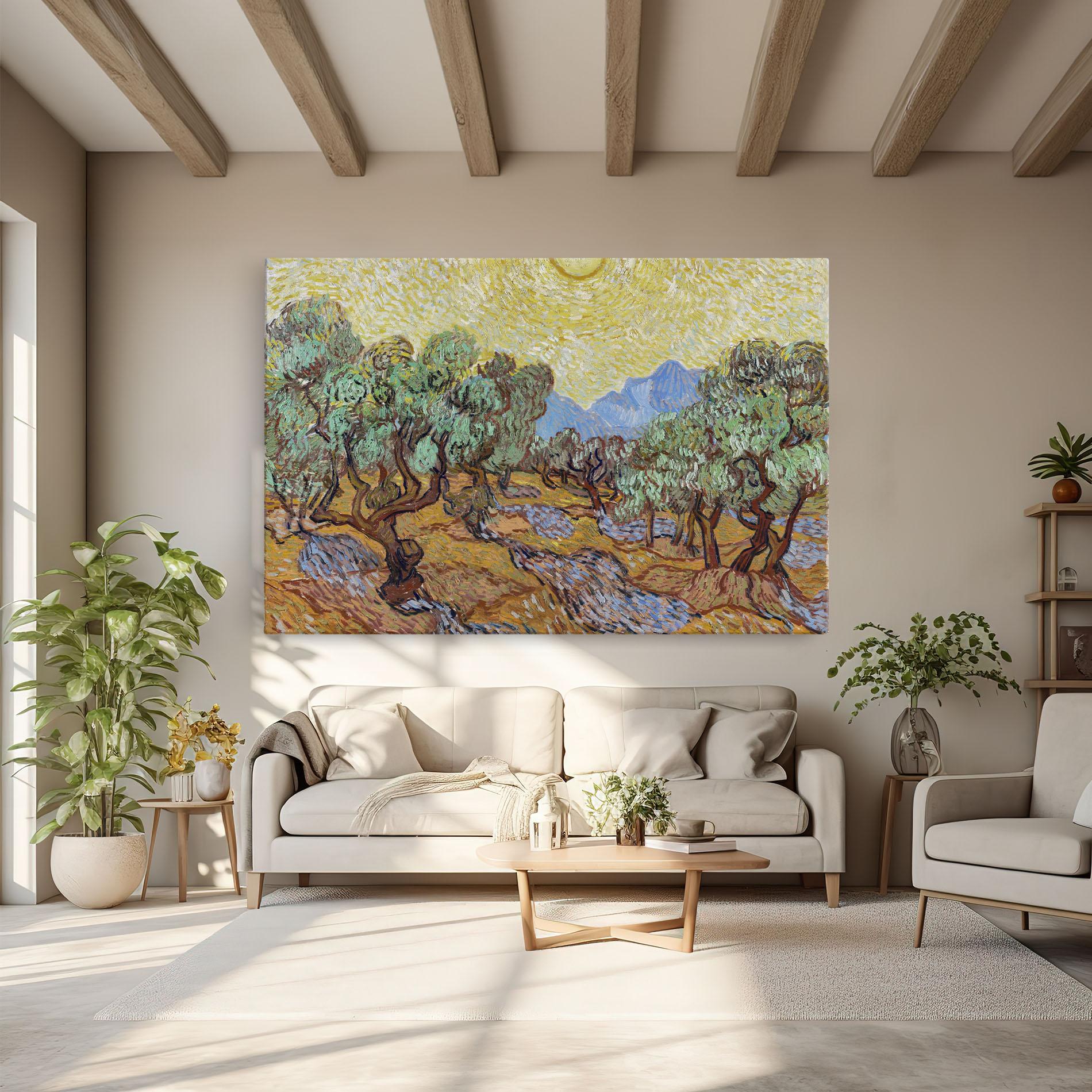 Tablou Canvas Gogh Olive Trees mockup 6
