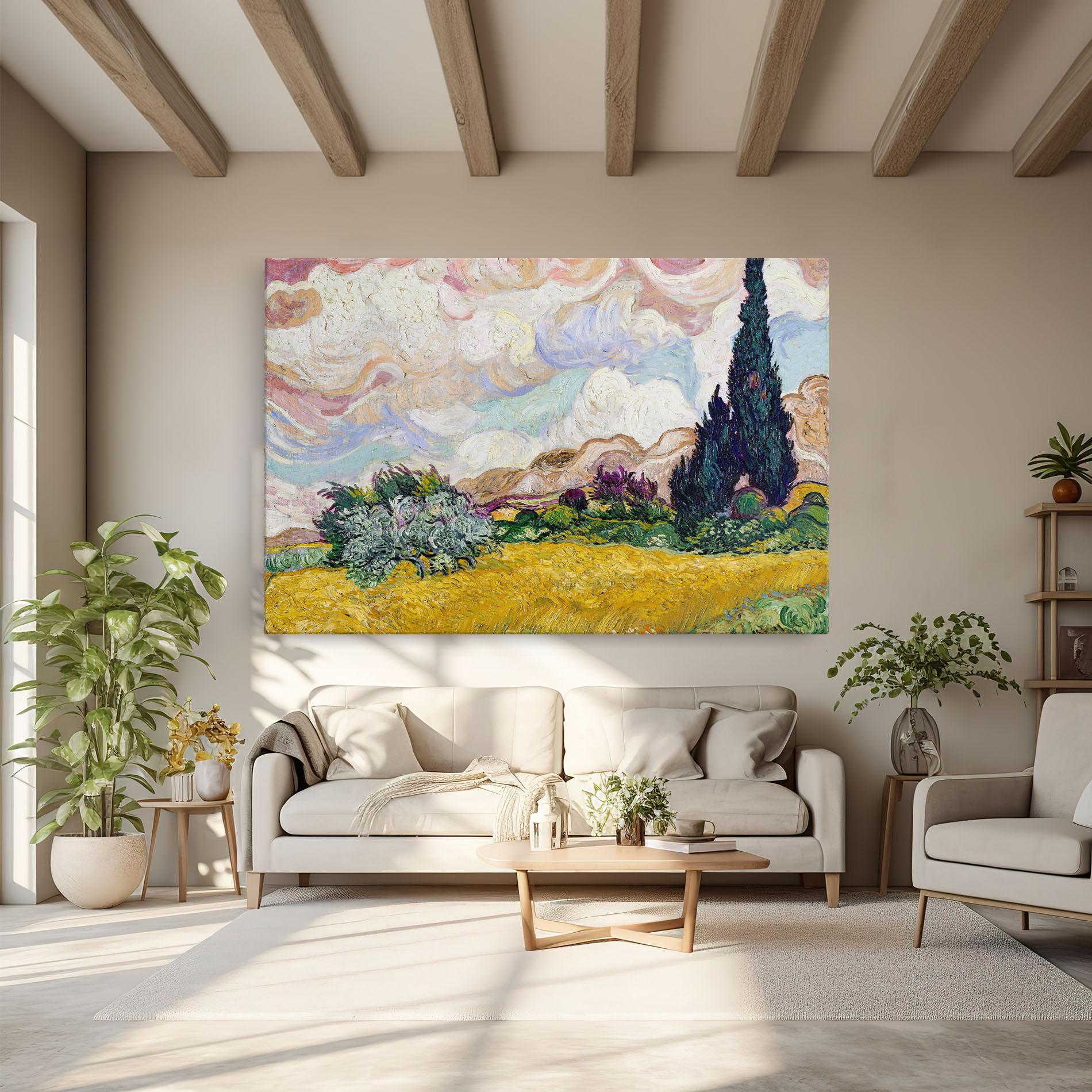 Tablou Canvas Pastel Wheat Field mockup 6