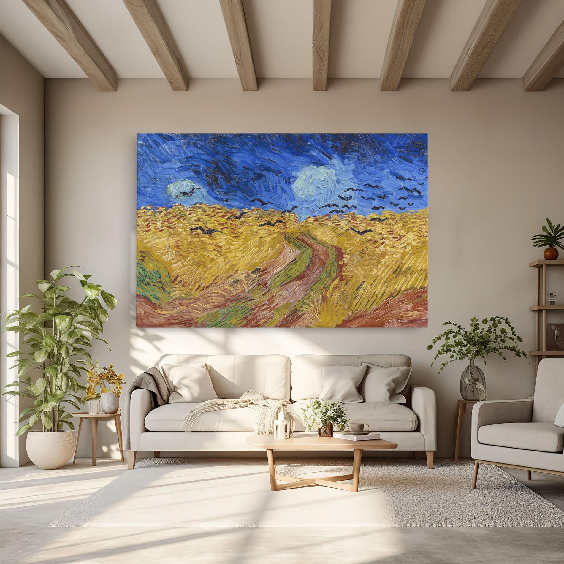 Tablou Canvas Wheatfield Crows mockup 6